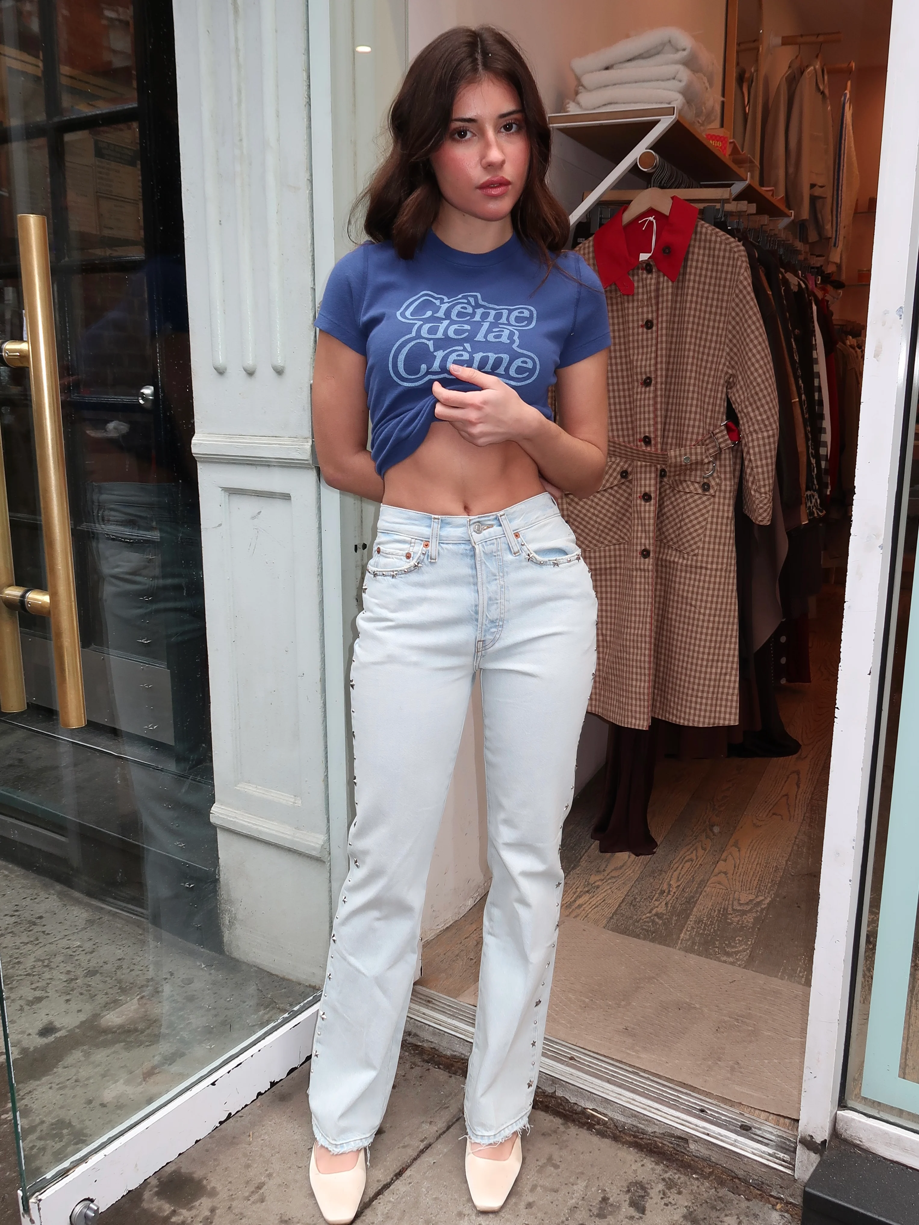 70s Bootcut in Bleach Distress
