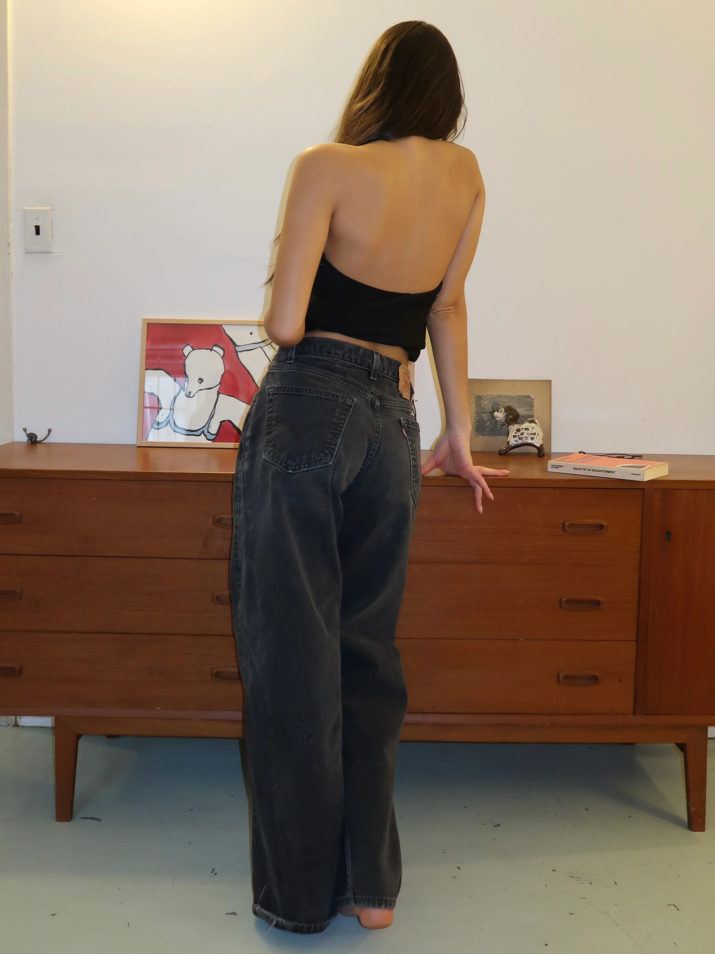 90s Trouser Jean in Black - Image 3