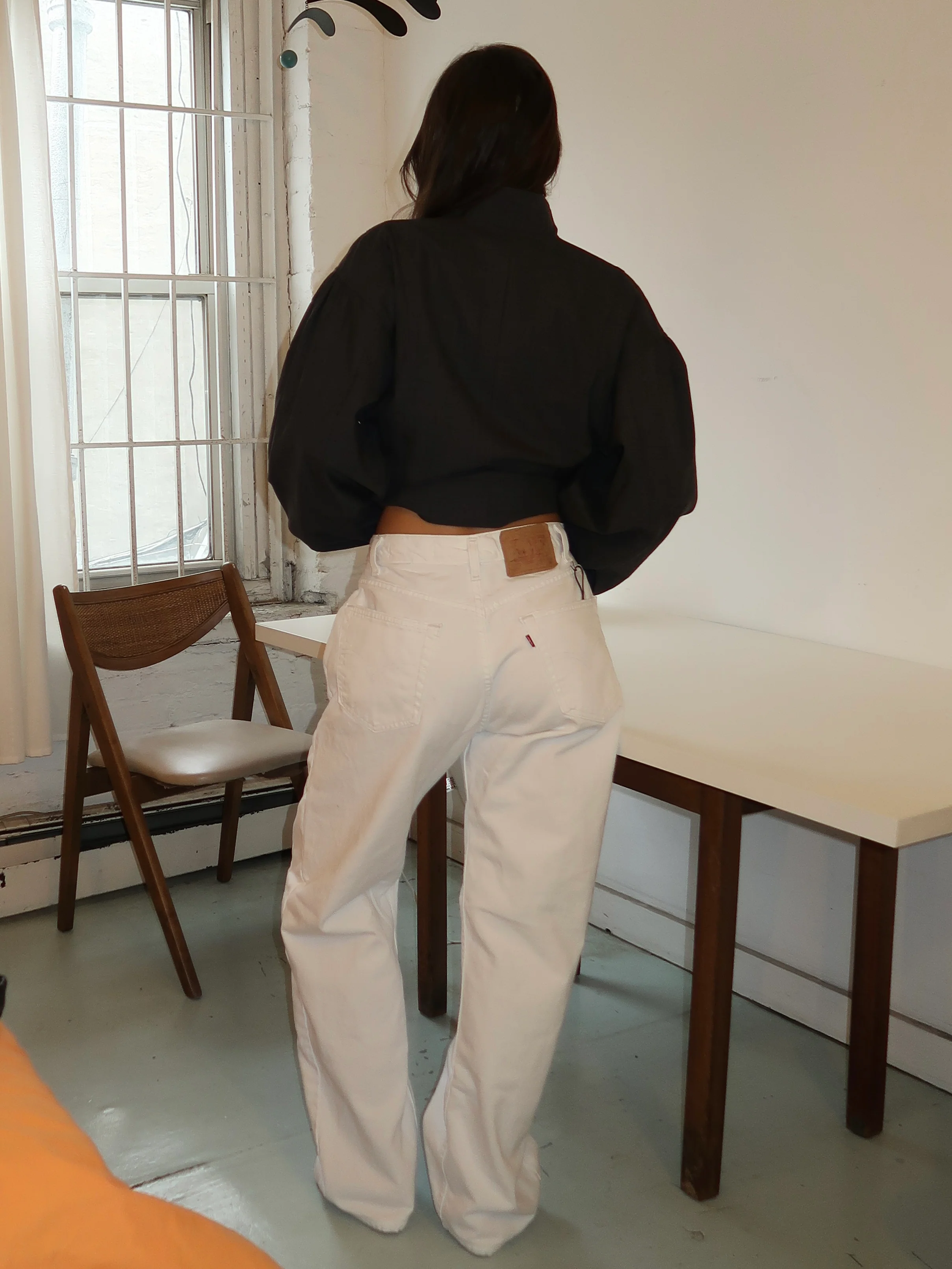 90s Trouser Jean in White - Image 3