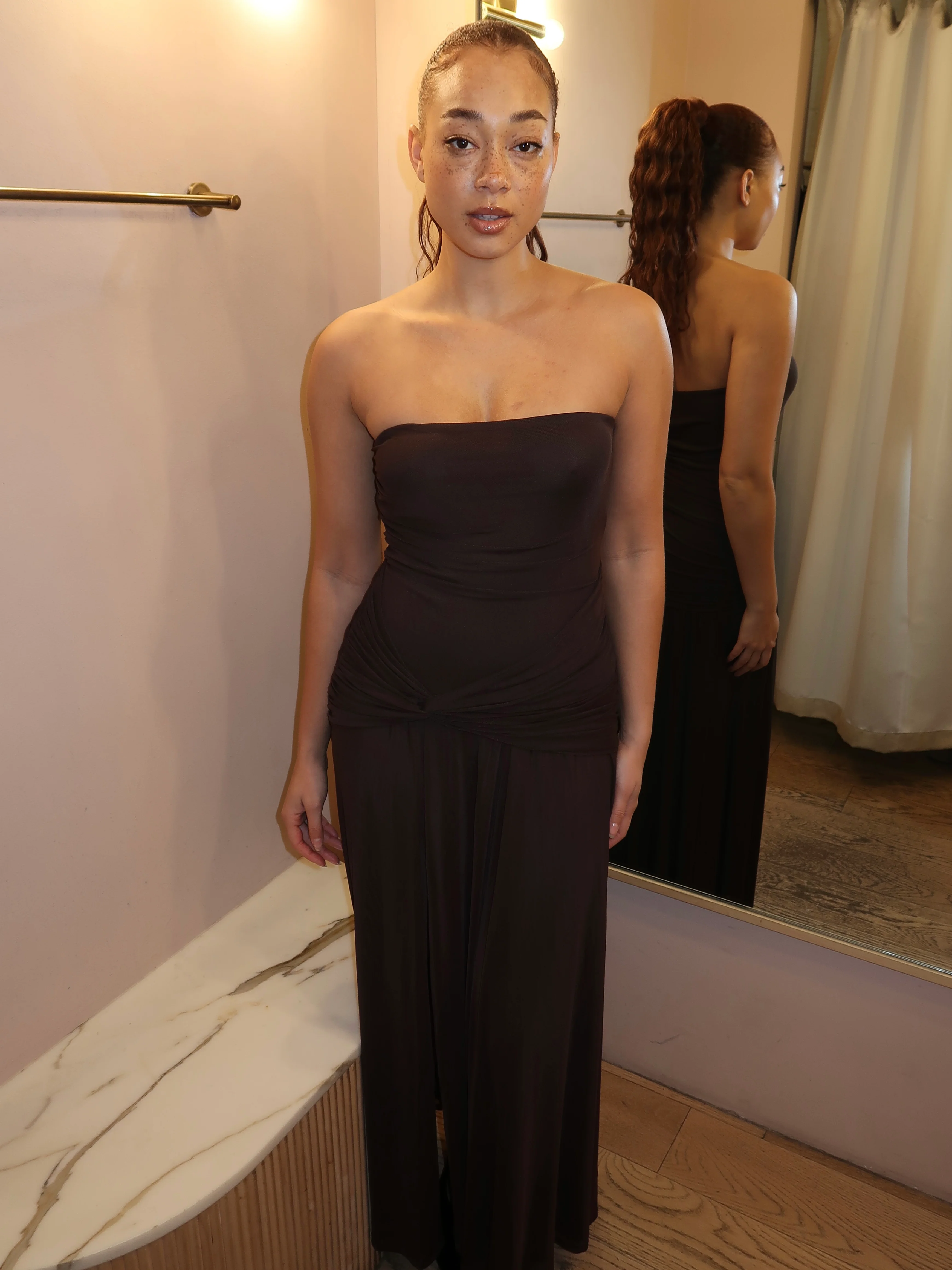 Abbott Kinney Dress in Coffee - Image 4
