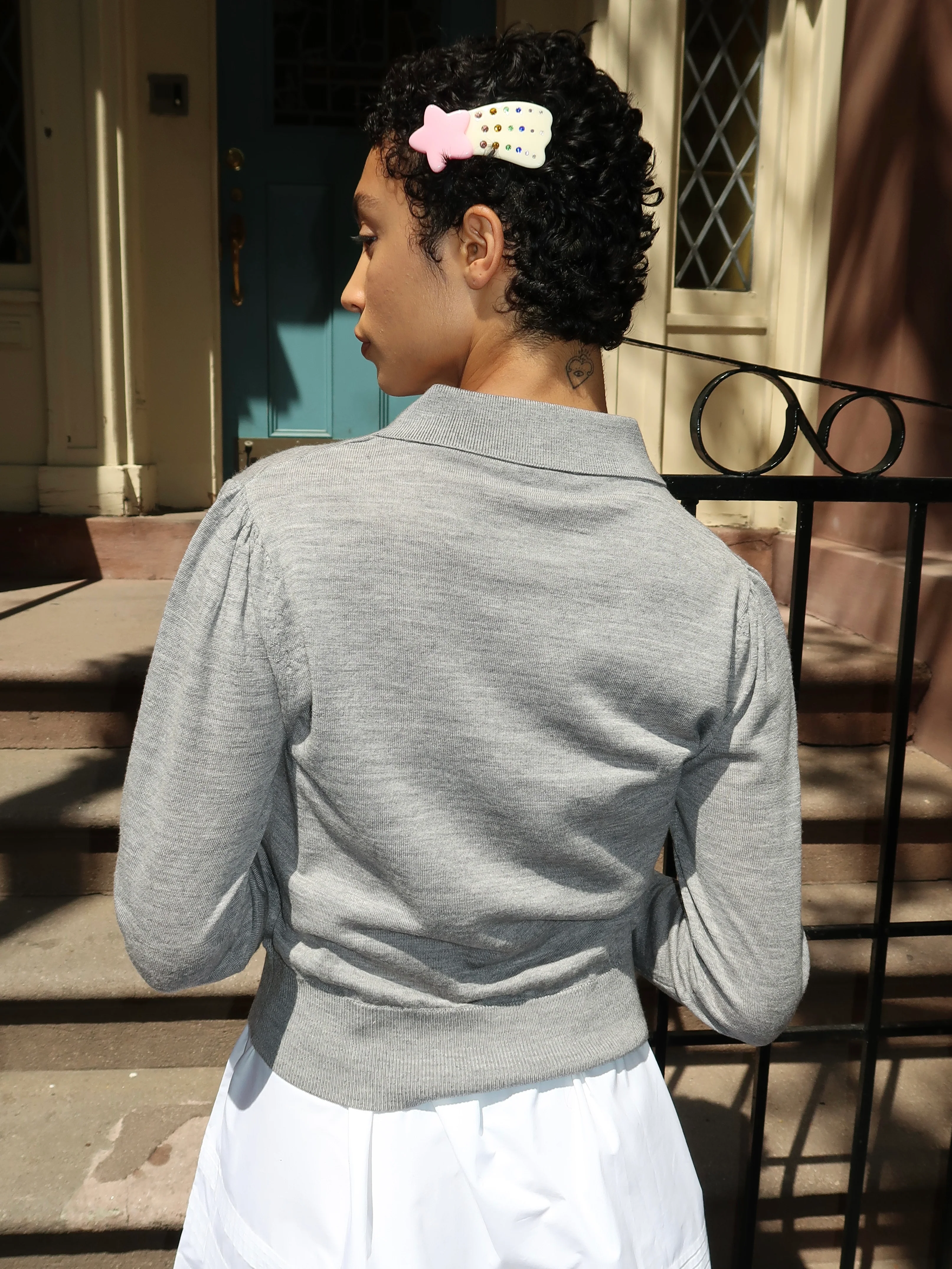 Akira Sweater in Heather Grey - Image 3