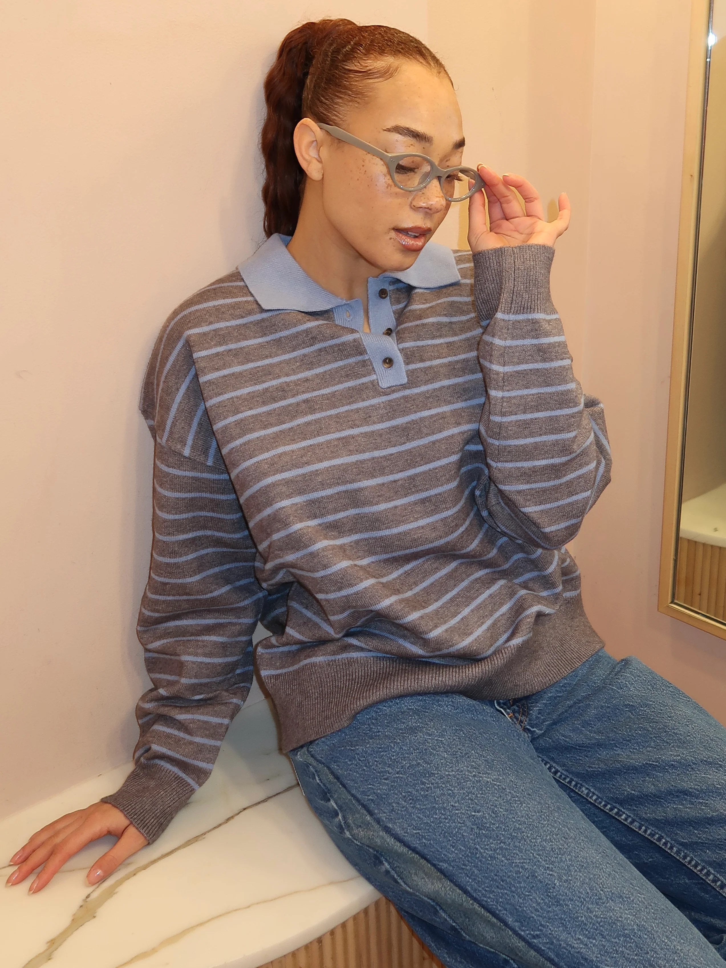 Alameda Sweater in Heather Grey