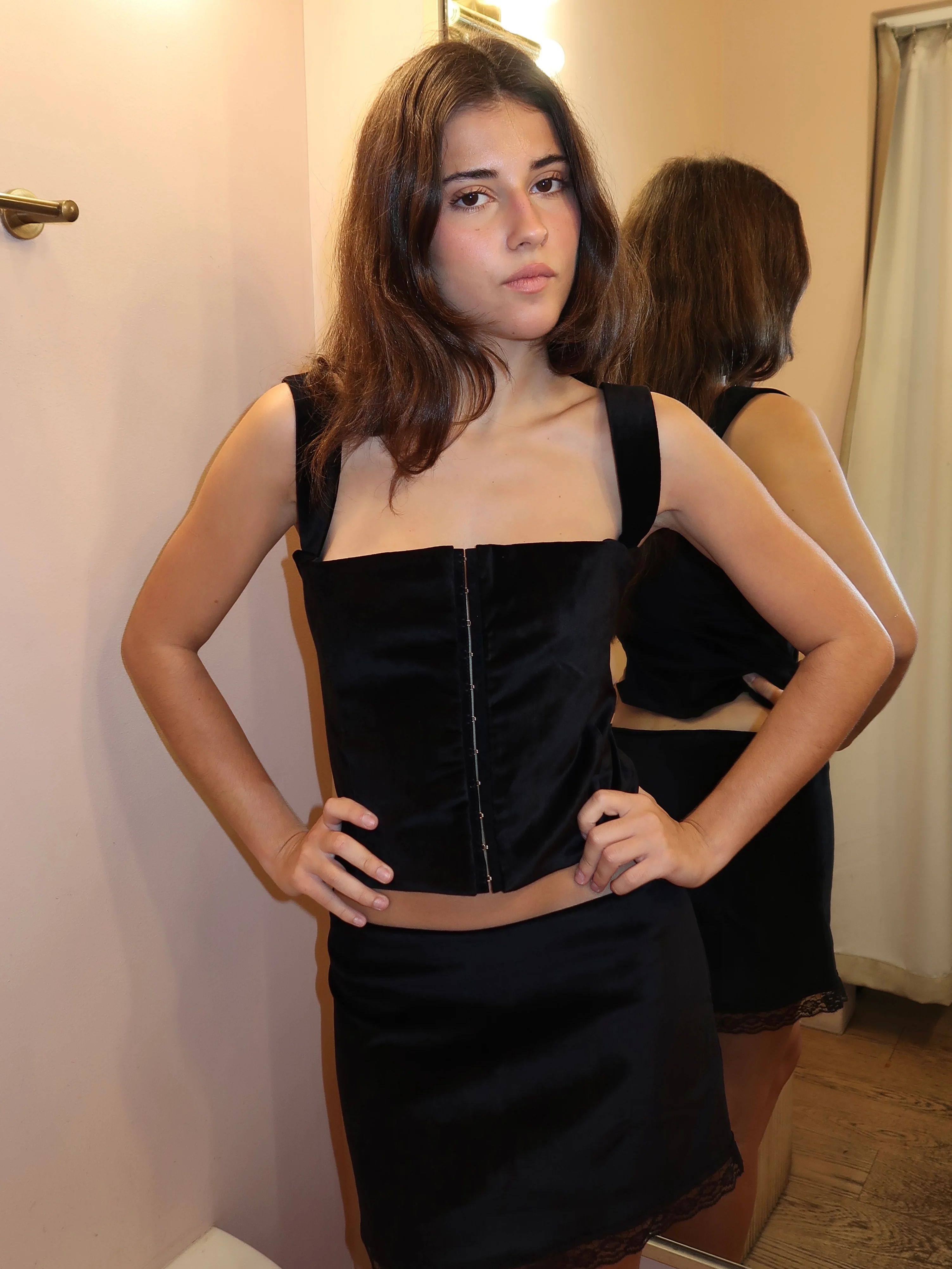Ambrose Corset in Pinstripe - Image 2