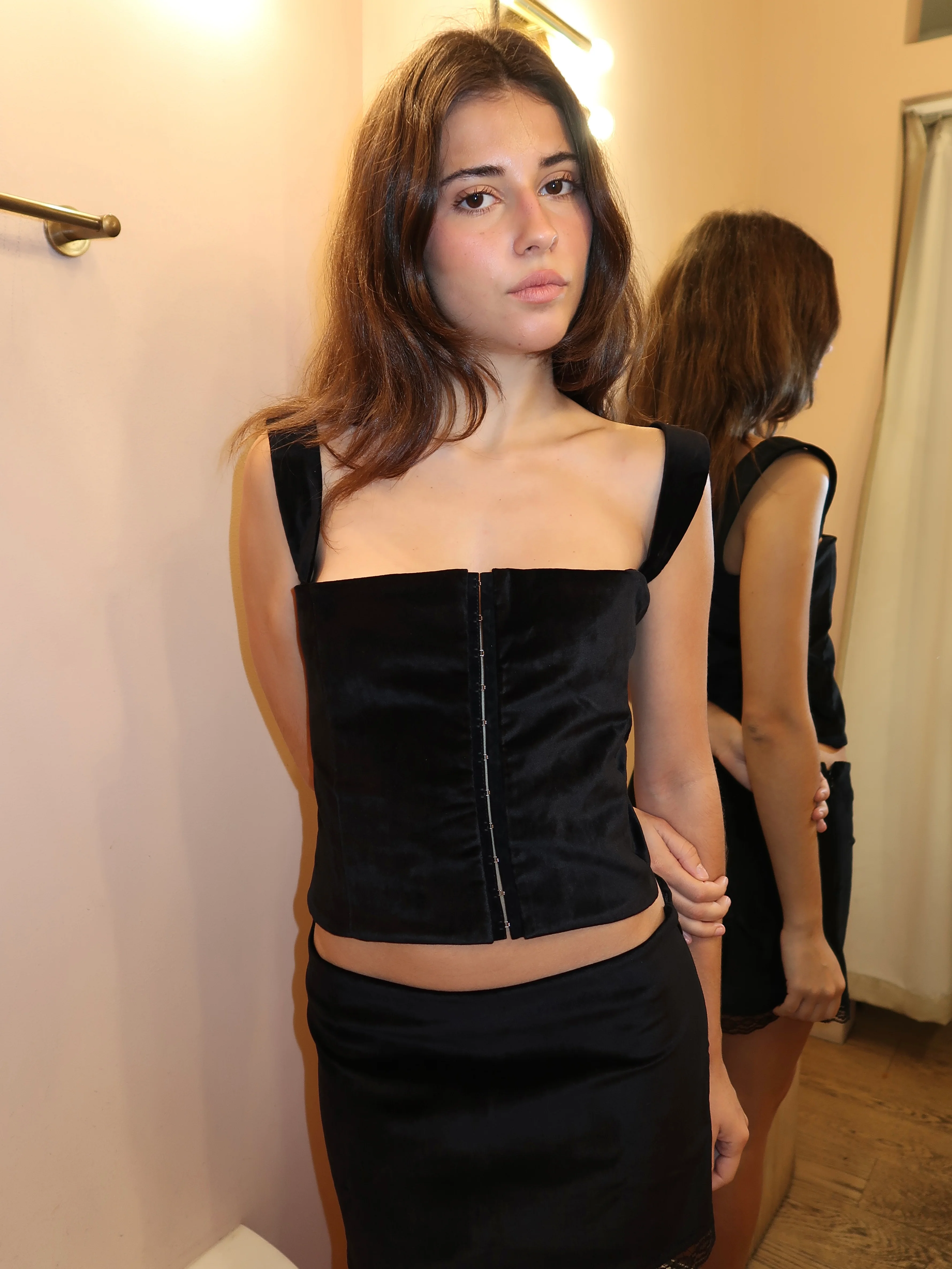 Ambrose Corset in Pinstripe - Image 4