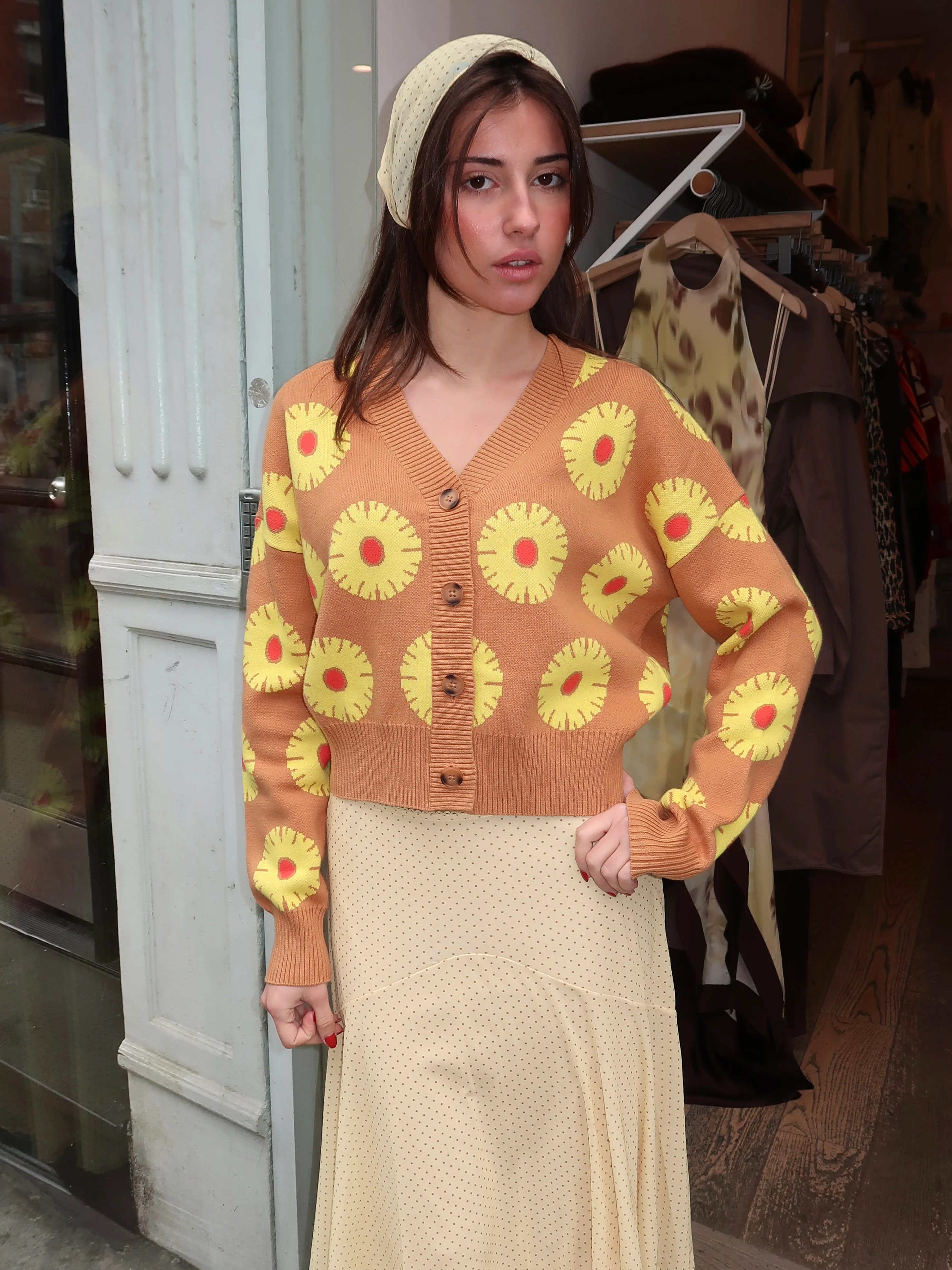 Ana Cardigan in Pineapple Cake - Image 2