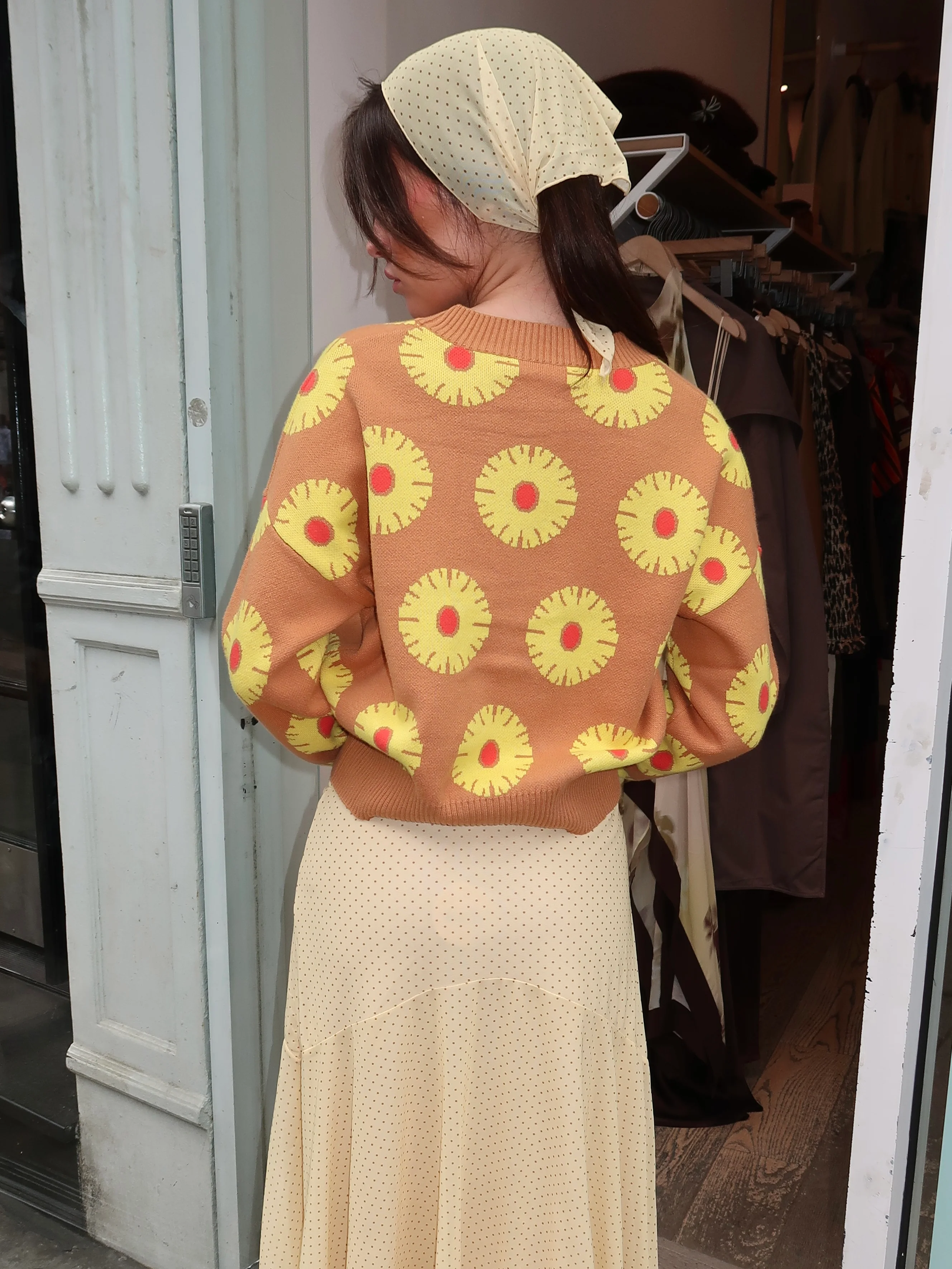 Ana Cardigan in Pineapple Cake - Image 3