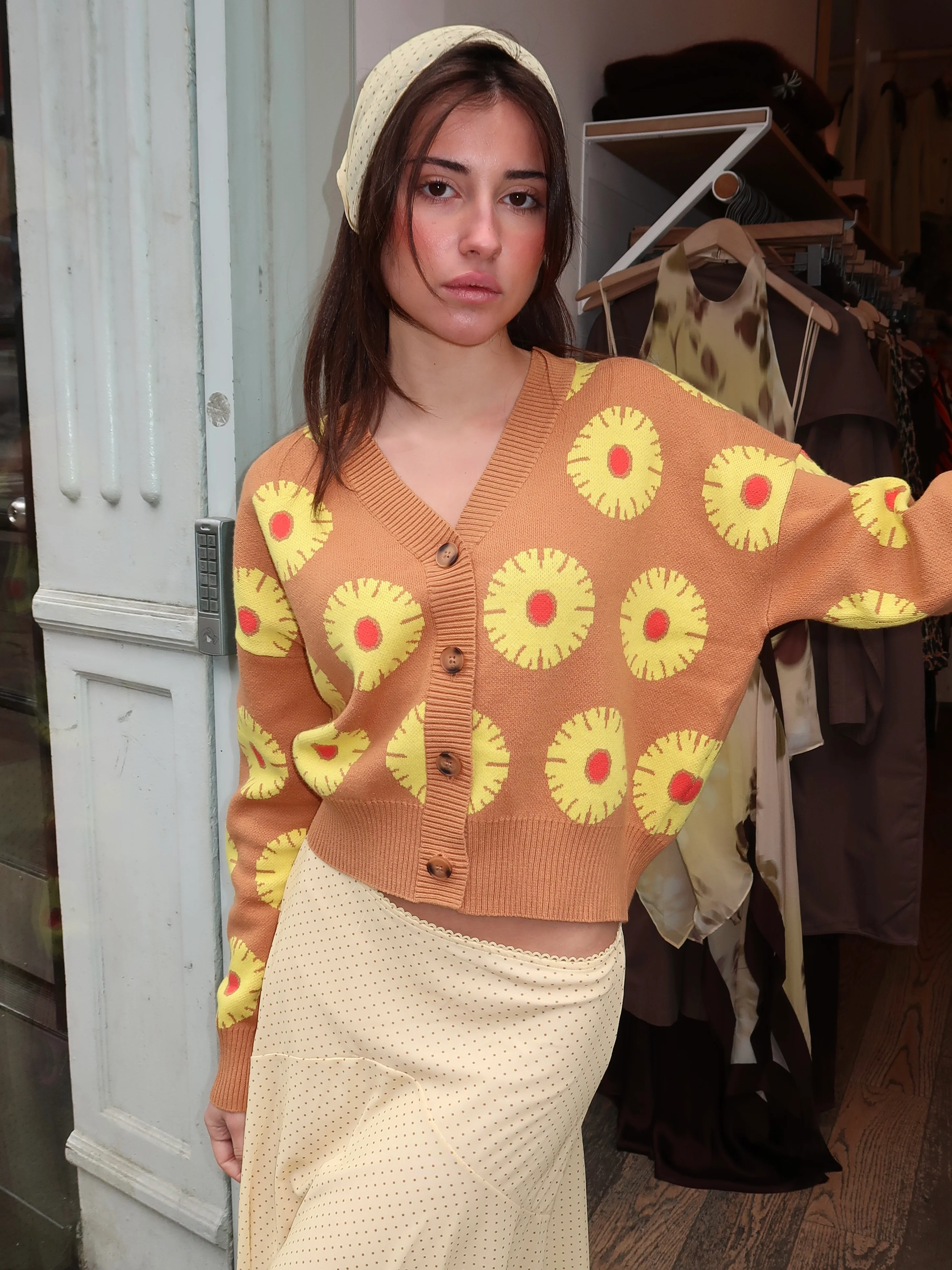 Ana Cardigan in Pineapple Cake - Image 4