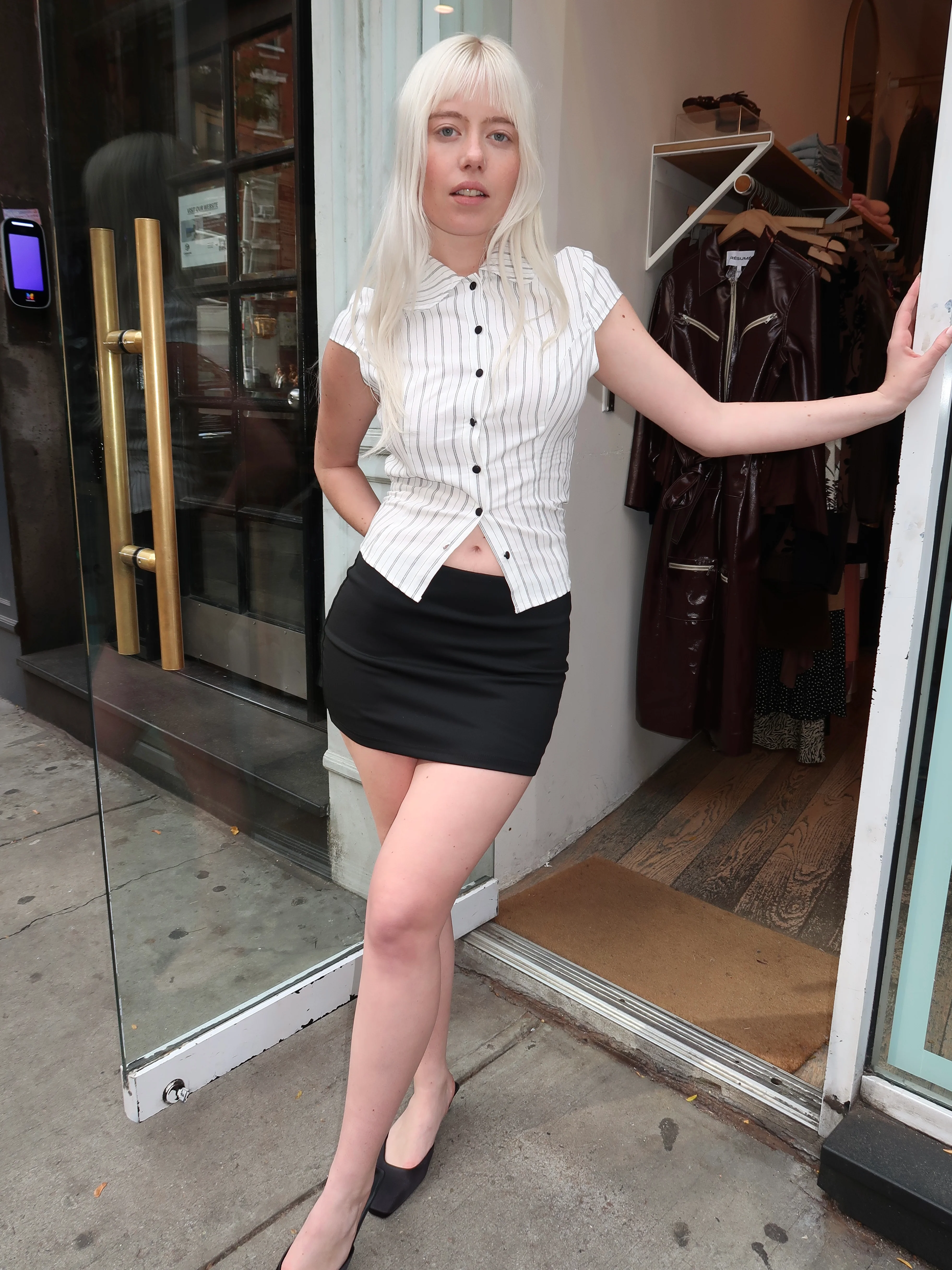 Antoni Micro Mini Skort in Black - Image 4