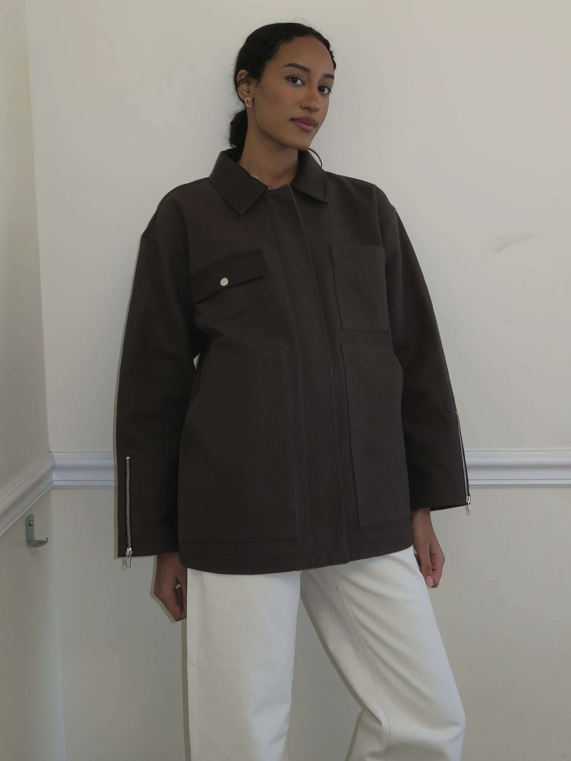 Antonia Jacket in Olive Brown - Image 4