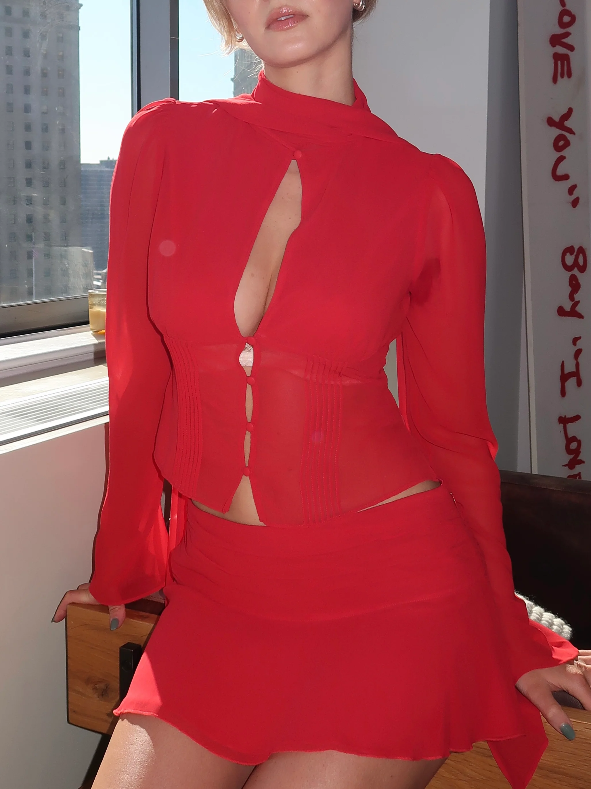 Ara Long Sleeve in Red Love - Image 4