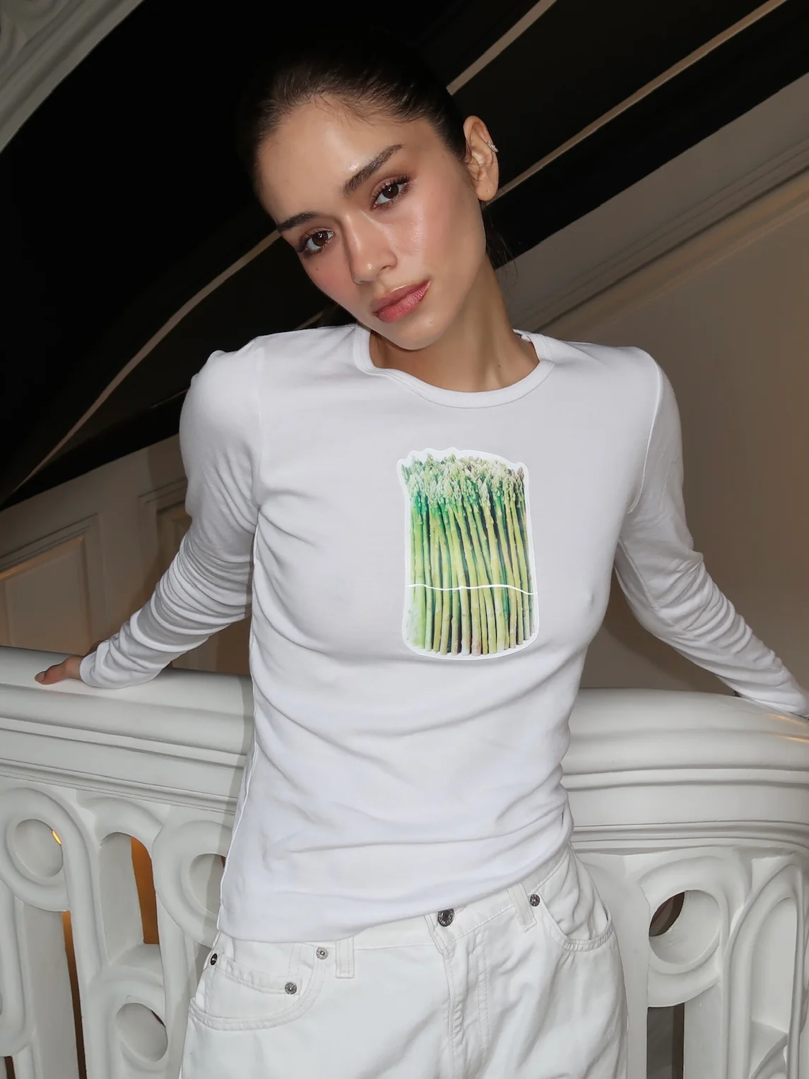 Asparagus Long Sleeve in White - Image 4