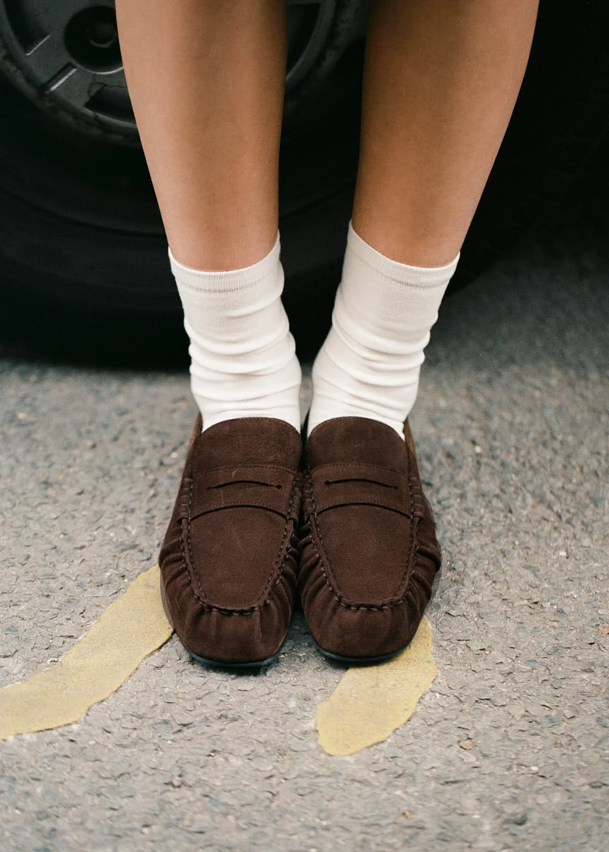 Aven Suede Brown Leather Loafers - Image 2
