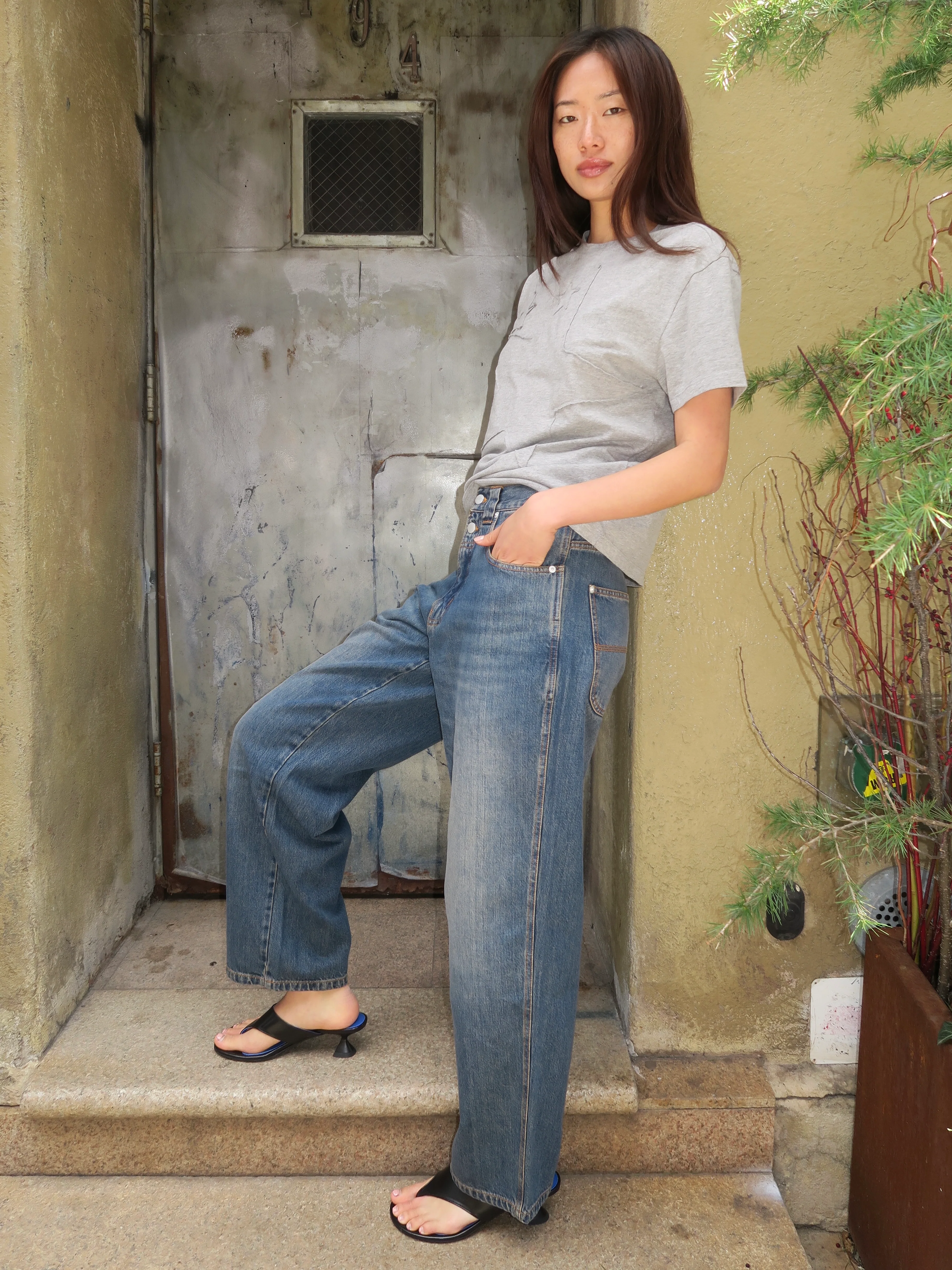Baggy Trousers in Dark Blue - Image 2