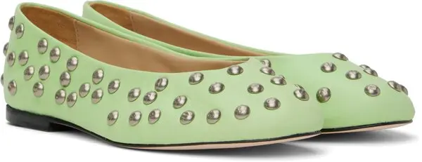 Bailarina Stud Flats in Green - Image 2