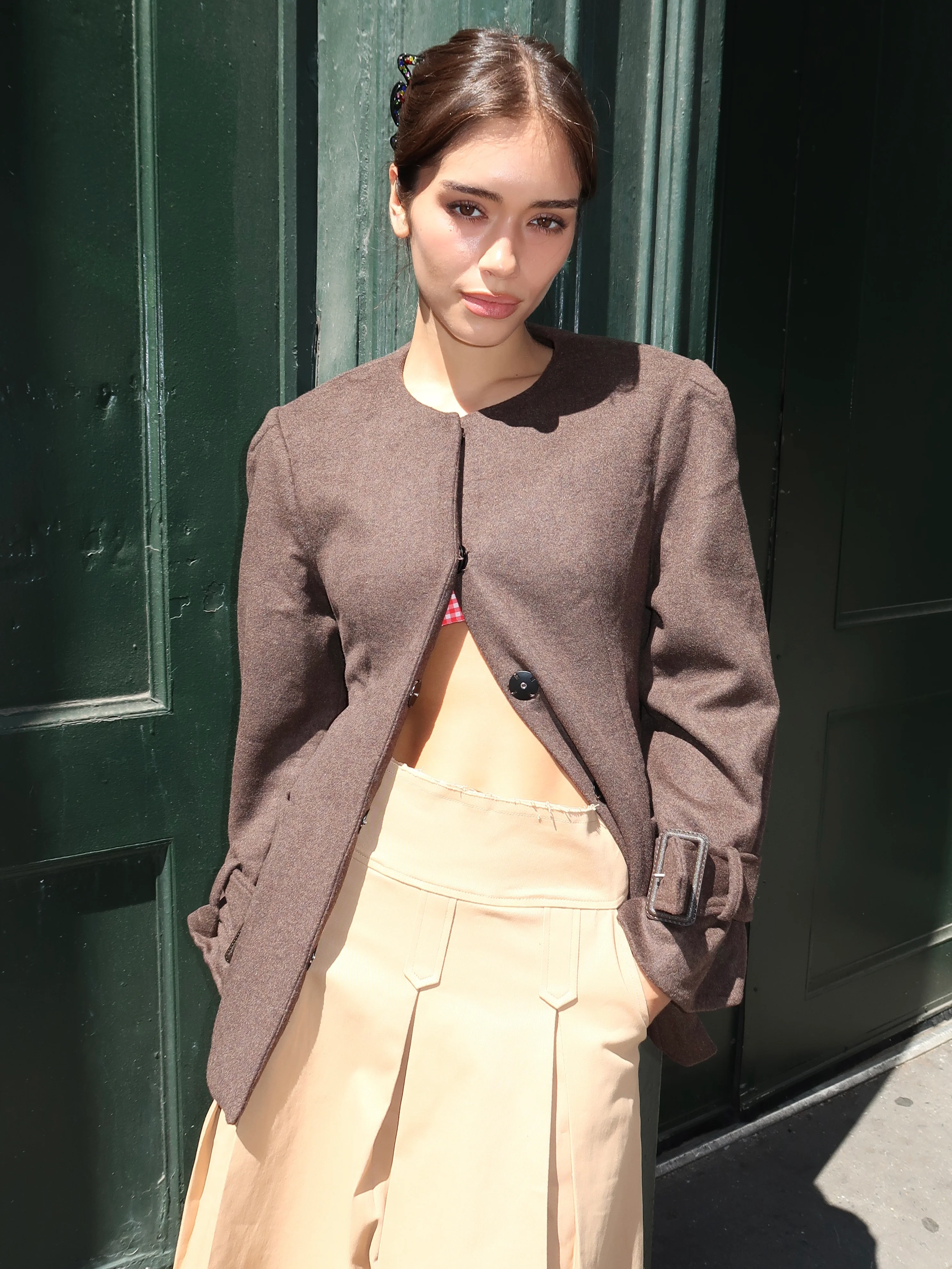 Bells Wool Jacket in Brown - Image 4