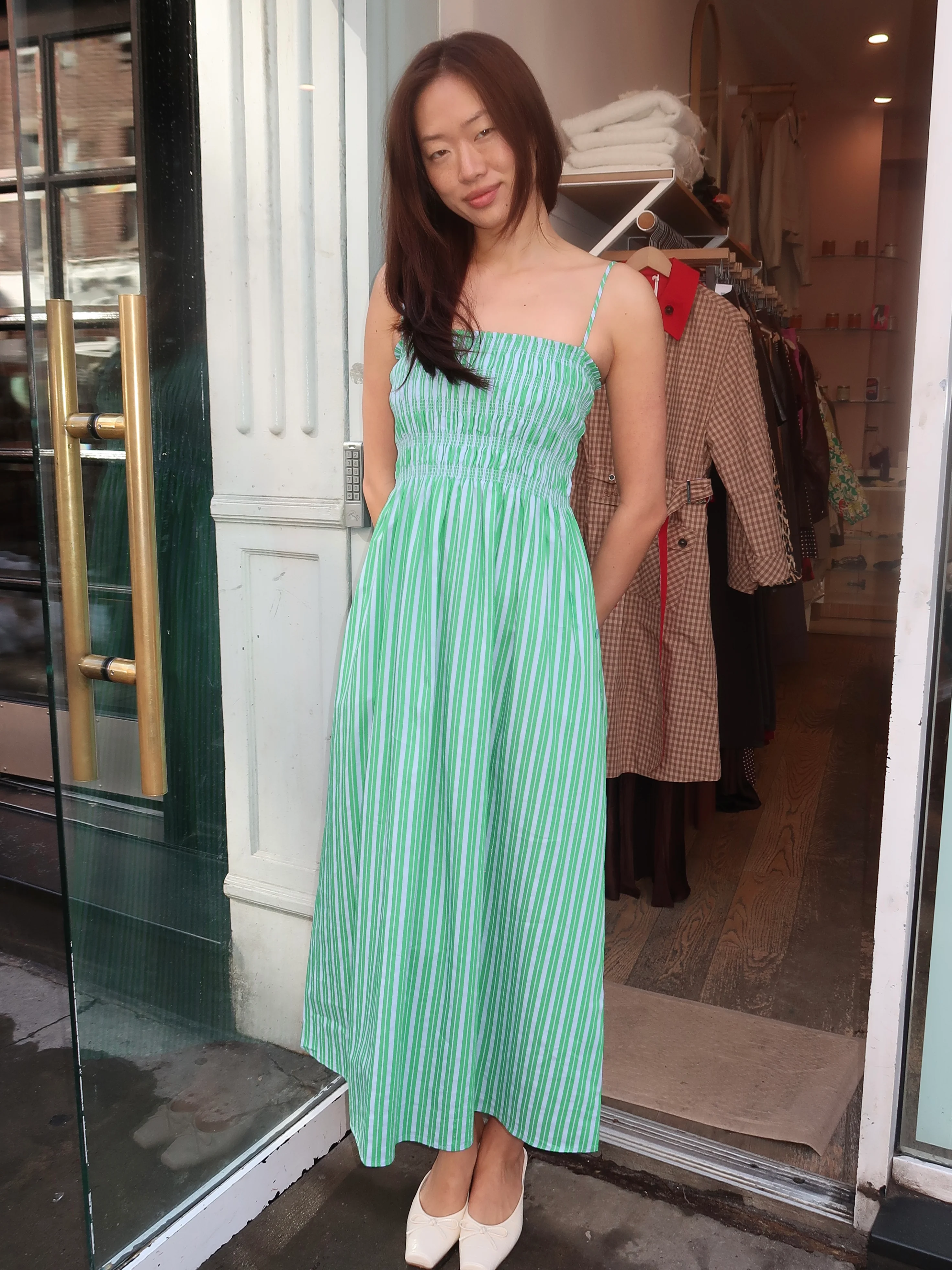 Bianca Dress in Green Blue - Image 2