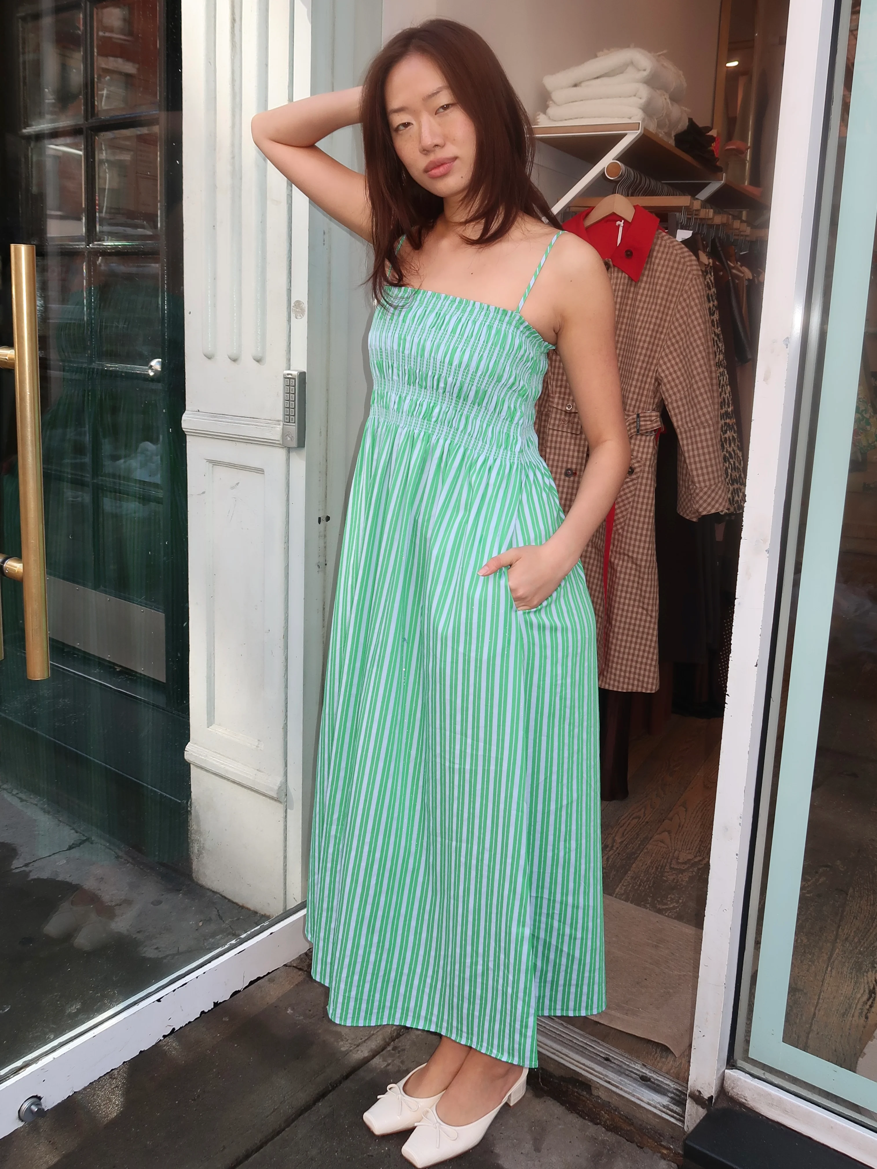 Bianca Dress in Green Blue - Image 4