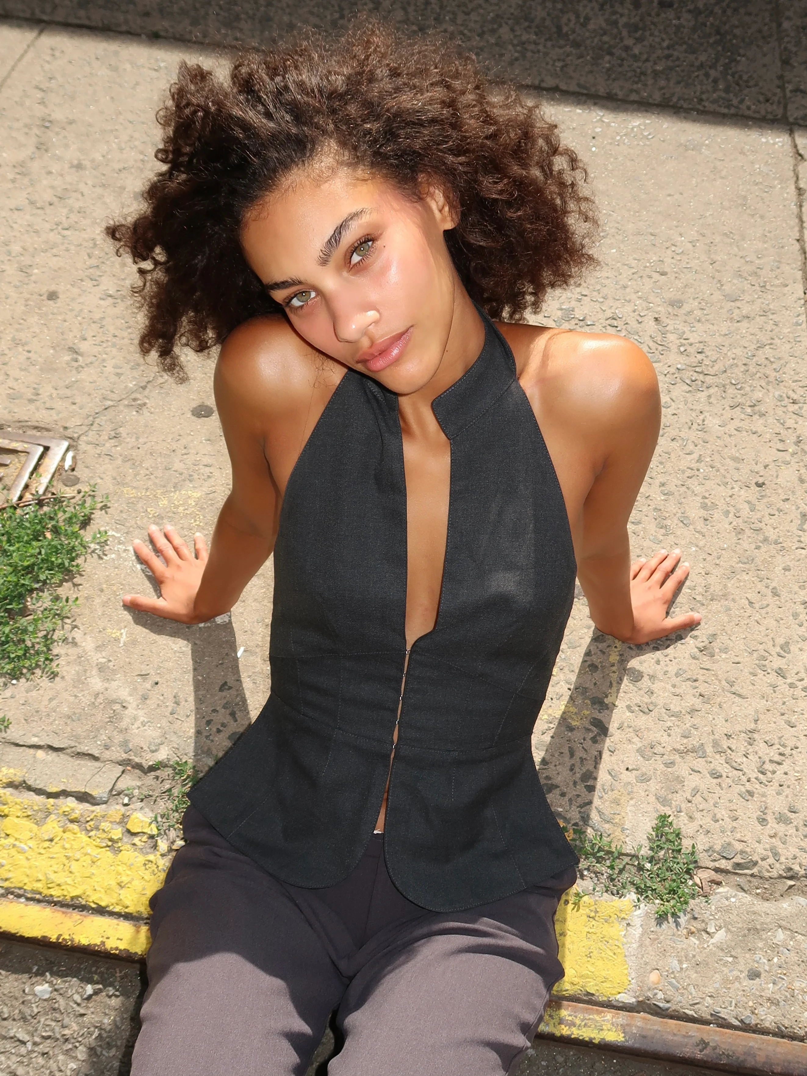 Blair Top in Grey - Image 2