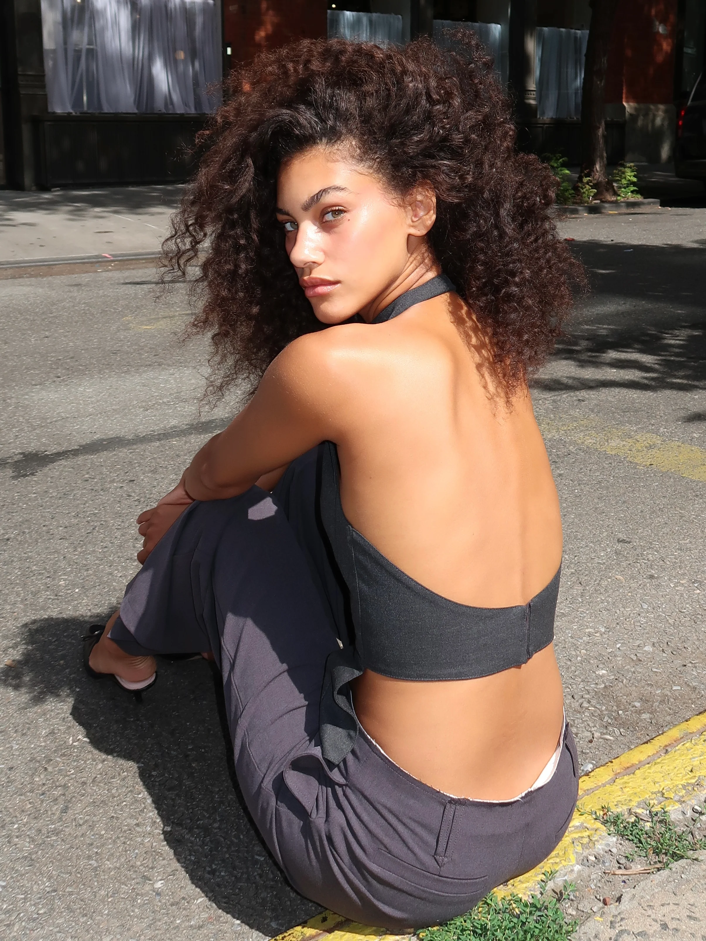 Blair Top in Grey - Image 3