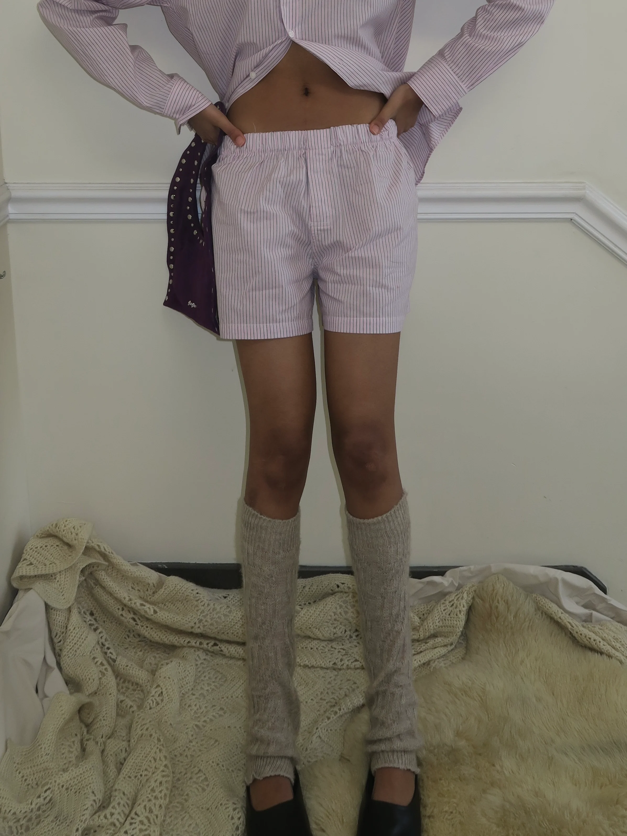 Boxer Shorts in Pink Grey - Image 4
