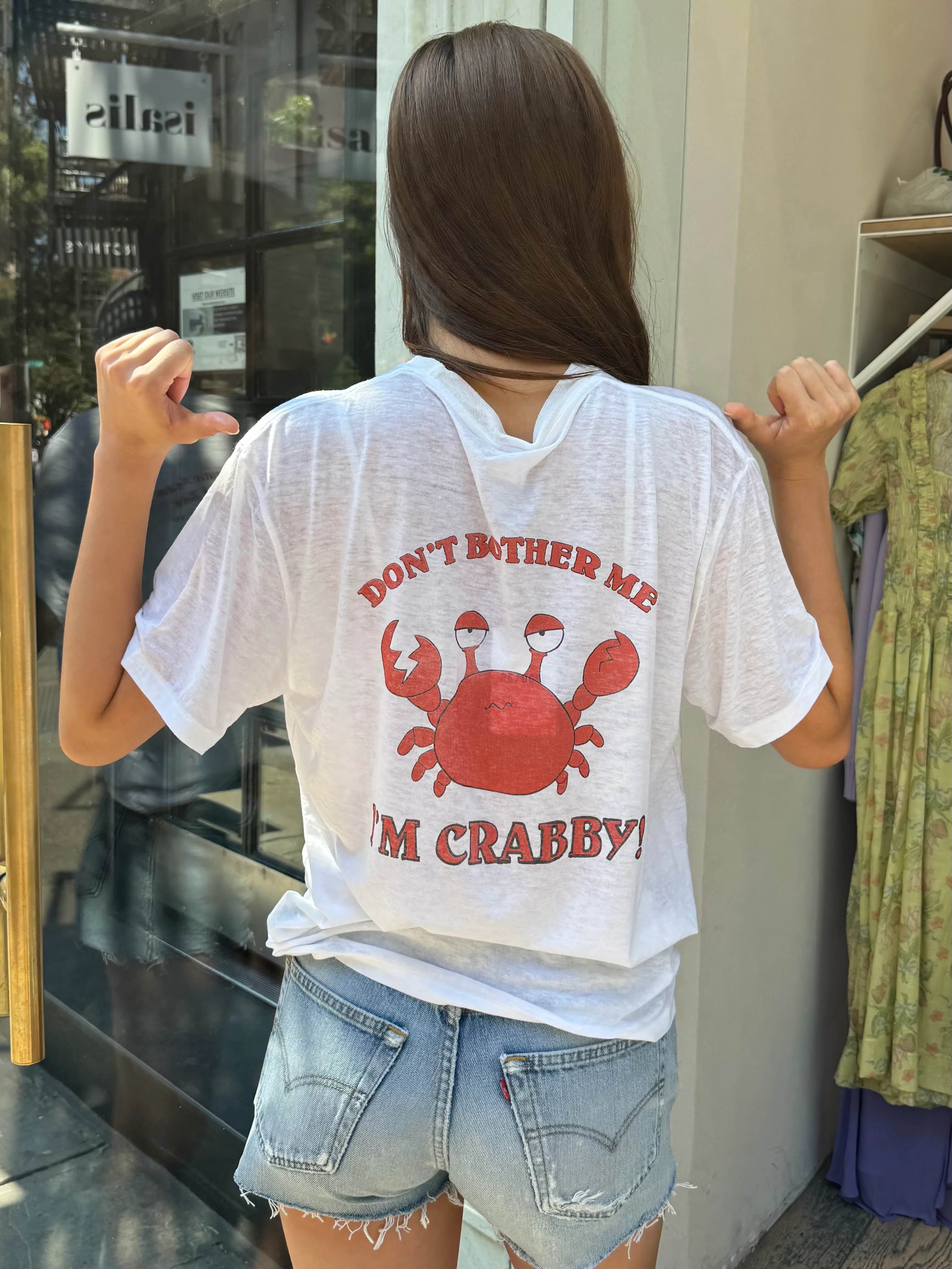 Boyfriend Tee Crabby in Optic White - Image 2