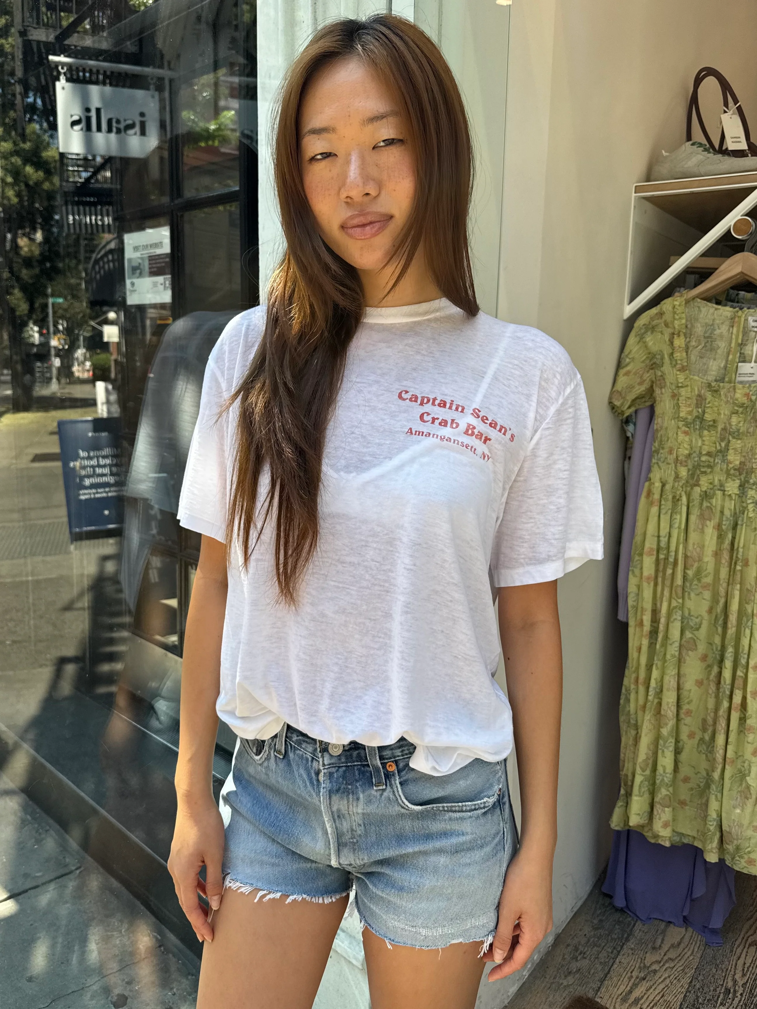 Boyfriend Tee Crabby in Optic White - Image 3
