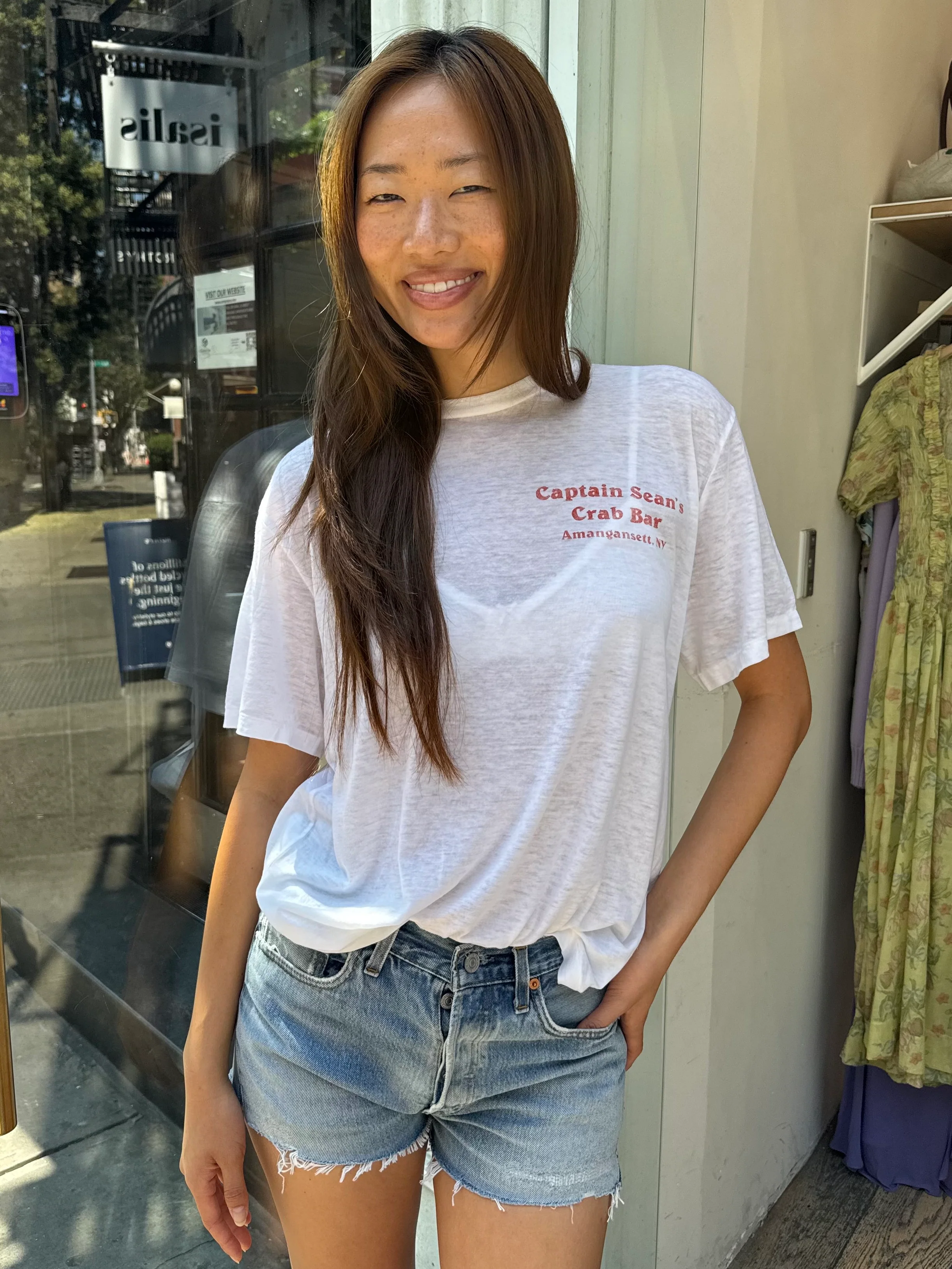 Boyfriend Tee Crabby in Optic White - Image 4