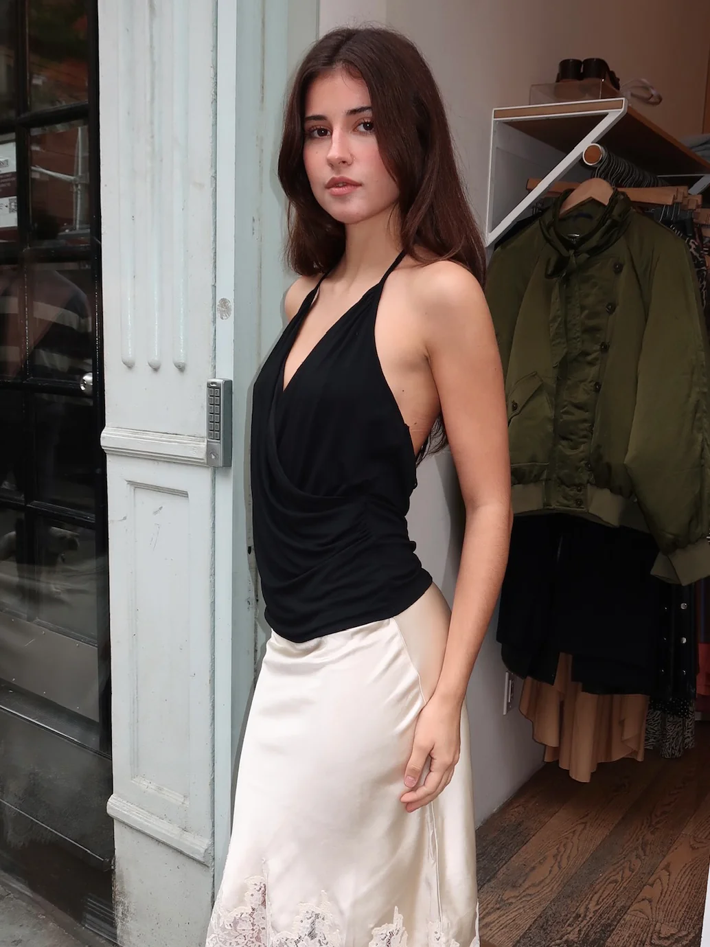 Breanna Halter Top in Black - Image 2