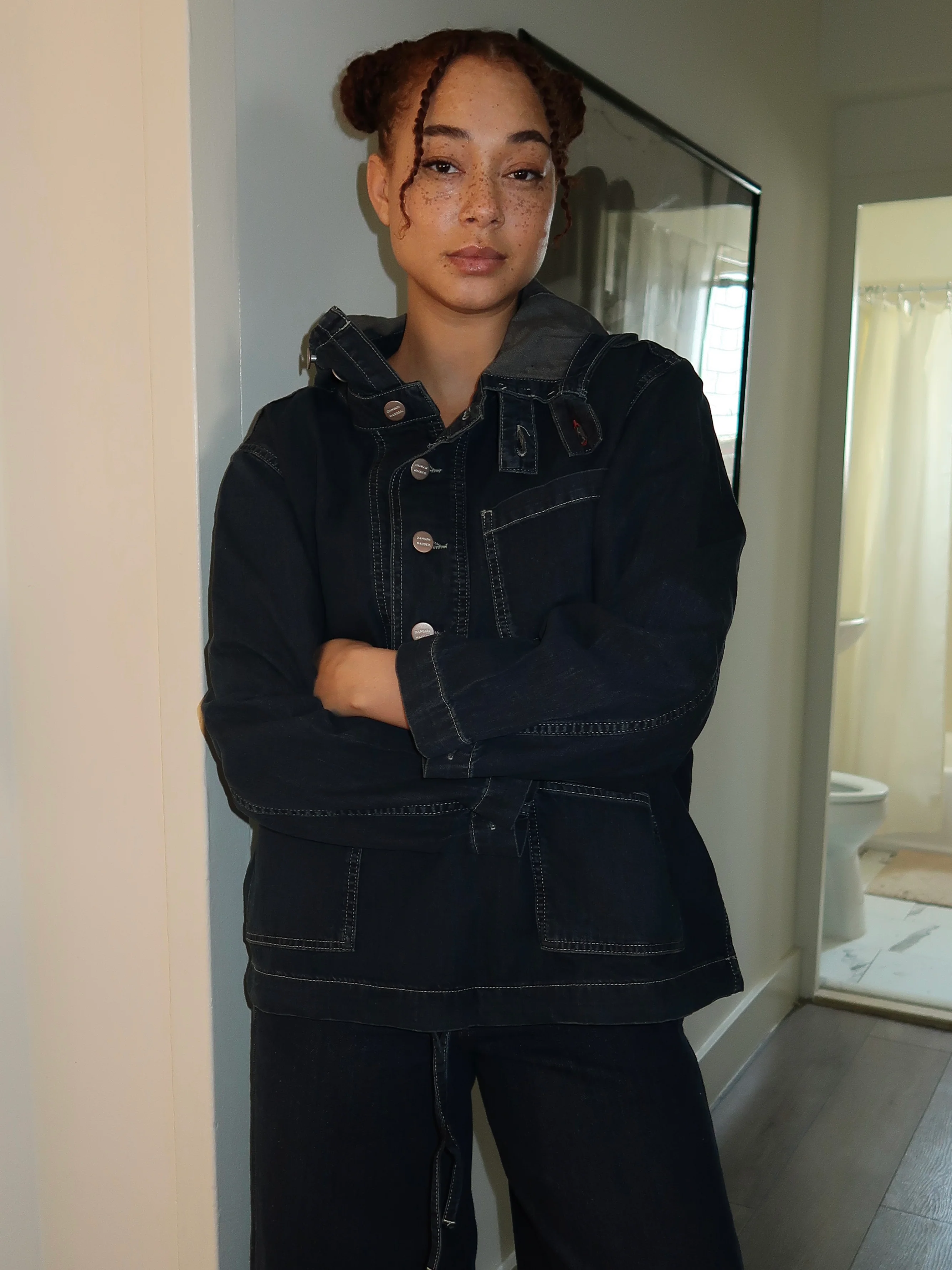Briar Hoodie in Neptune Wash Blue - Image 2