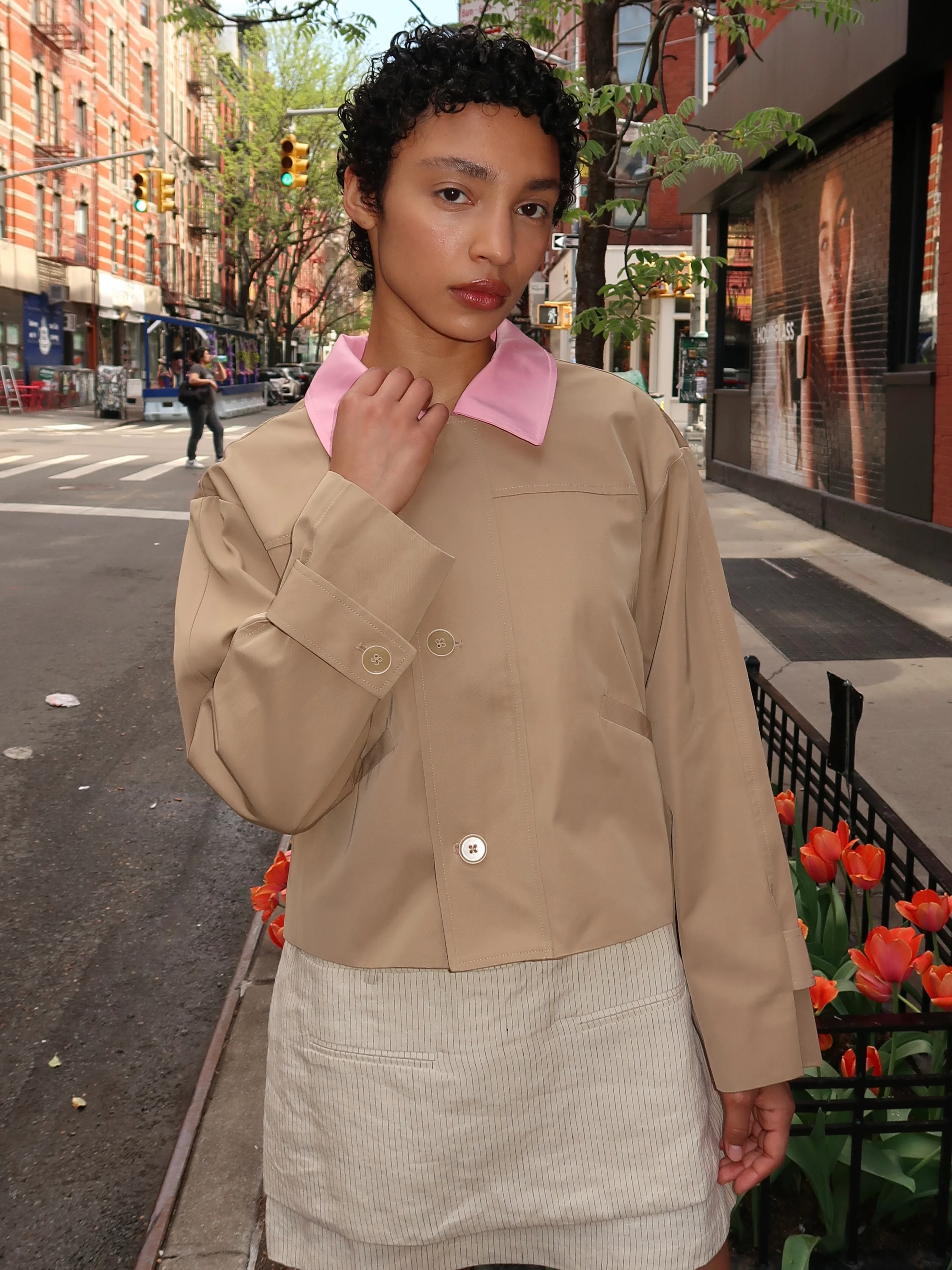 Brooke Jacket in Tan Pink
