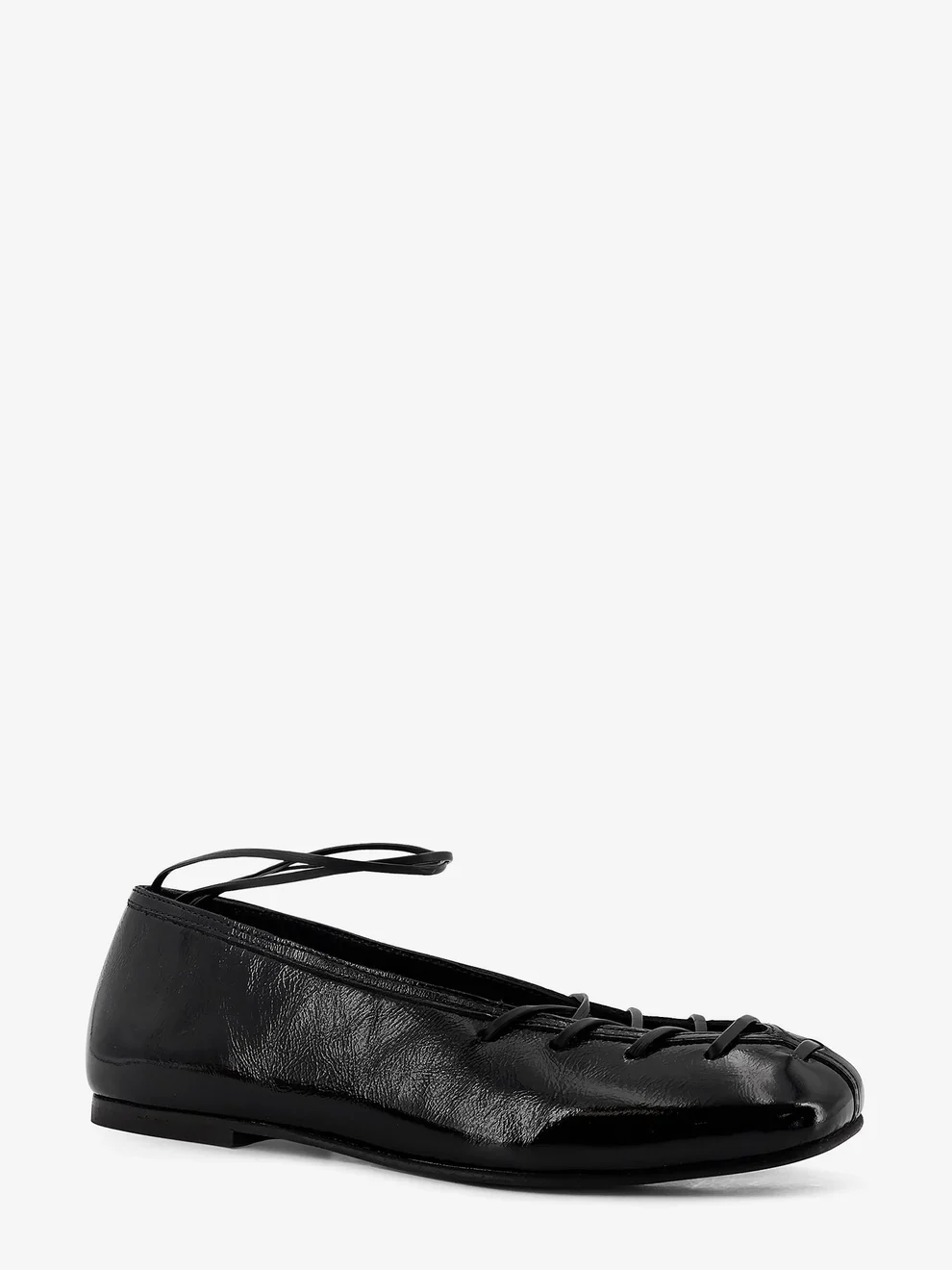 Bumi Onix Black Leather Ballet Flats - Image 2