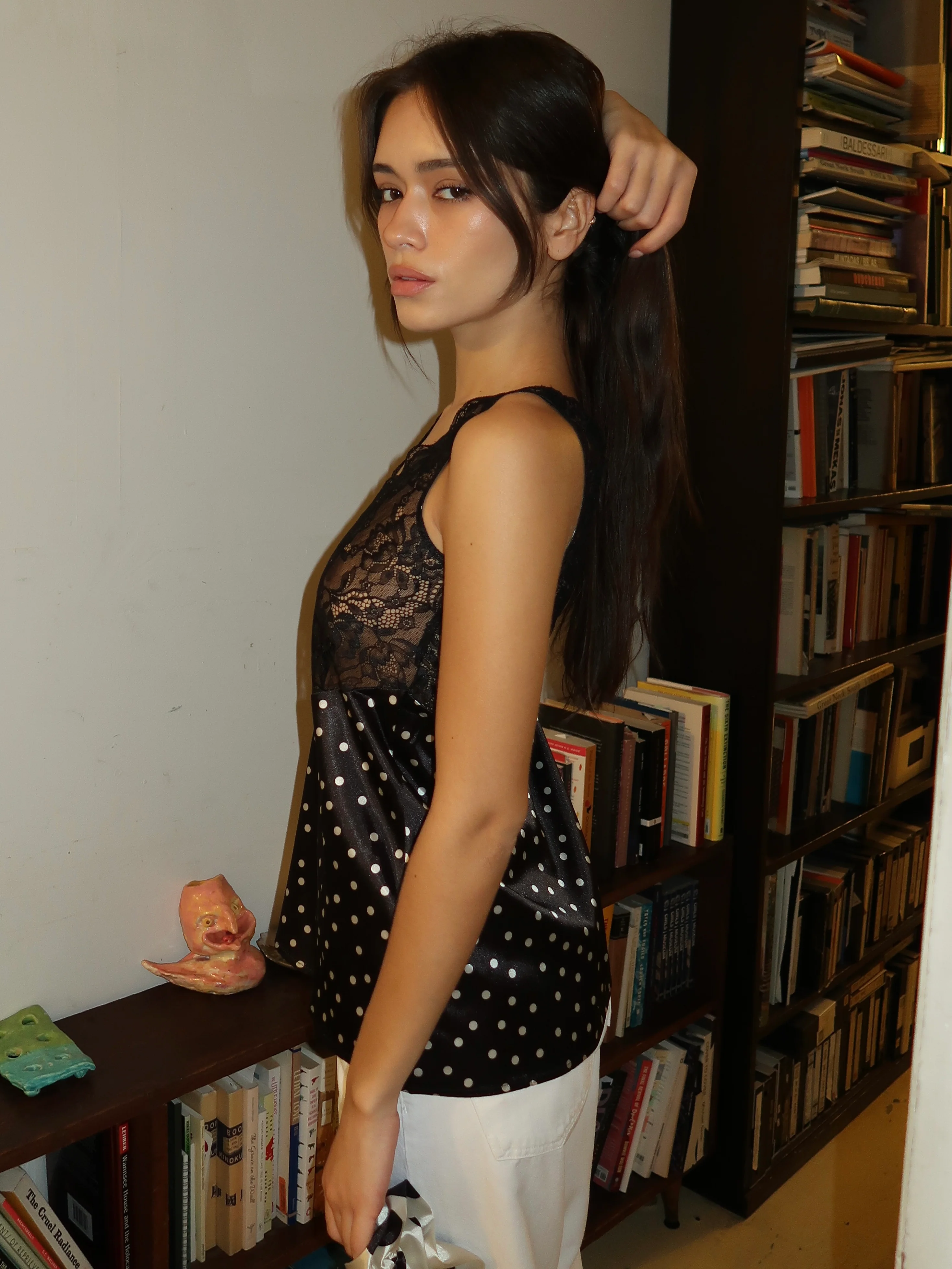 Camila Lace Top in Dots - Image 4