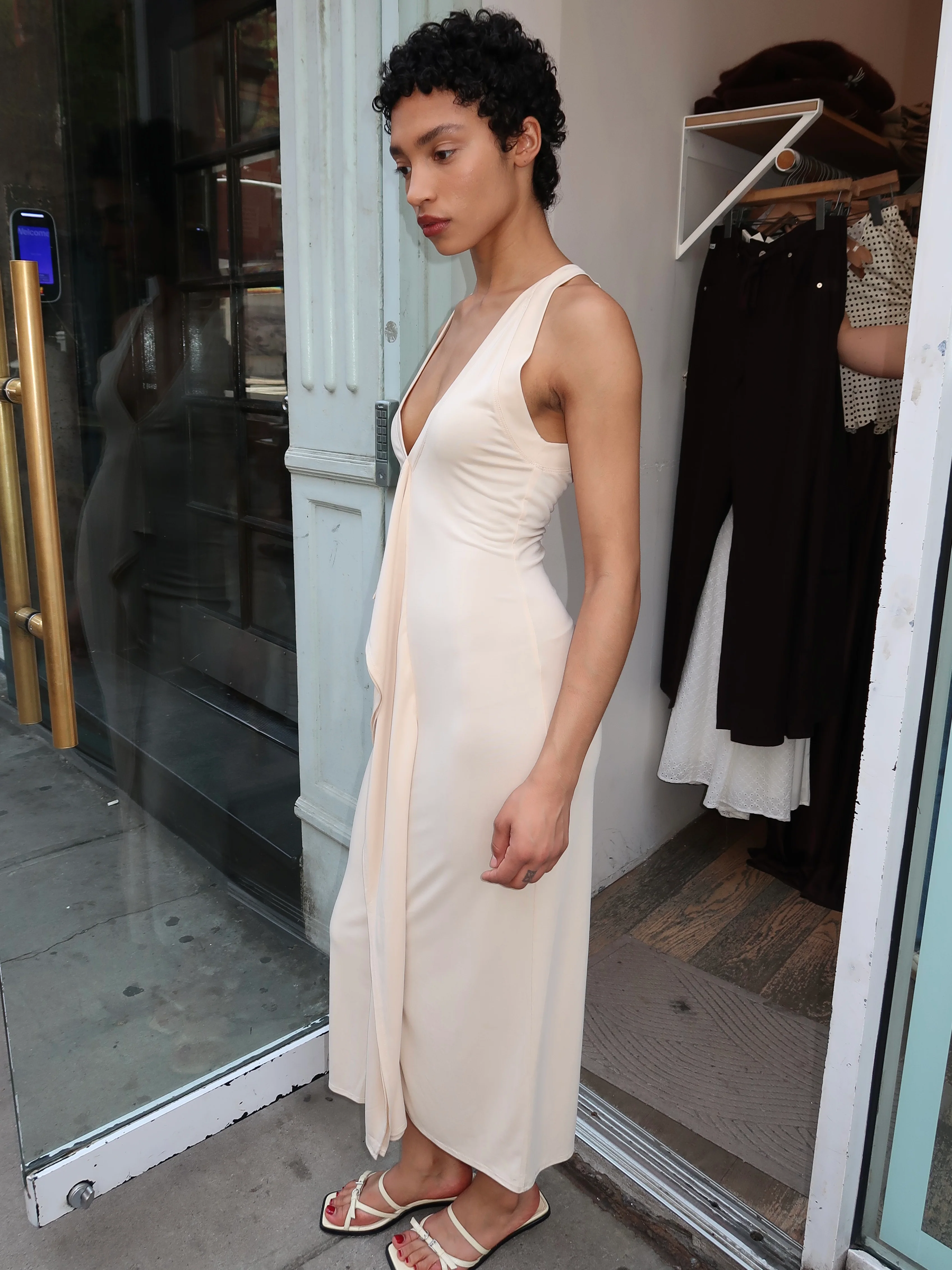 Cascade Dress in Cream - Image 4
