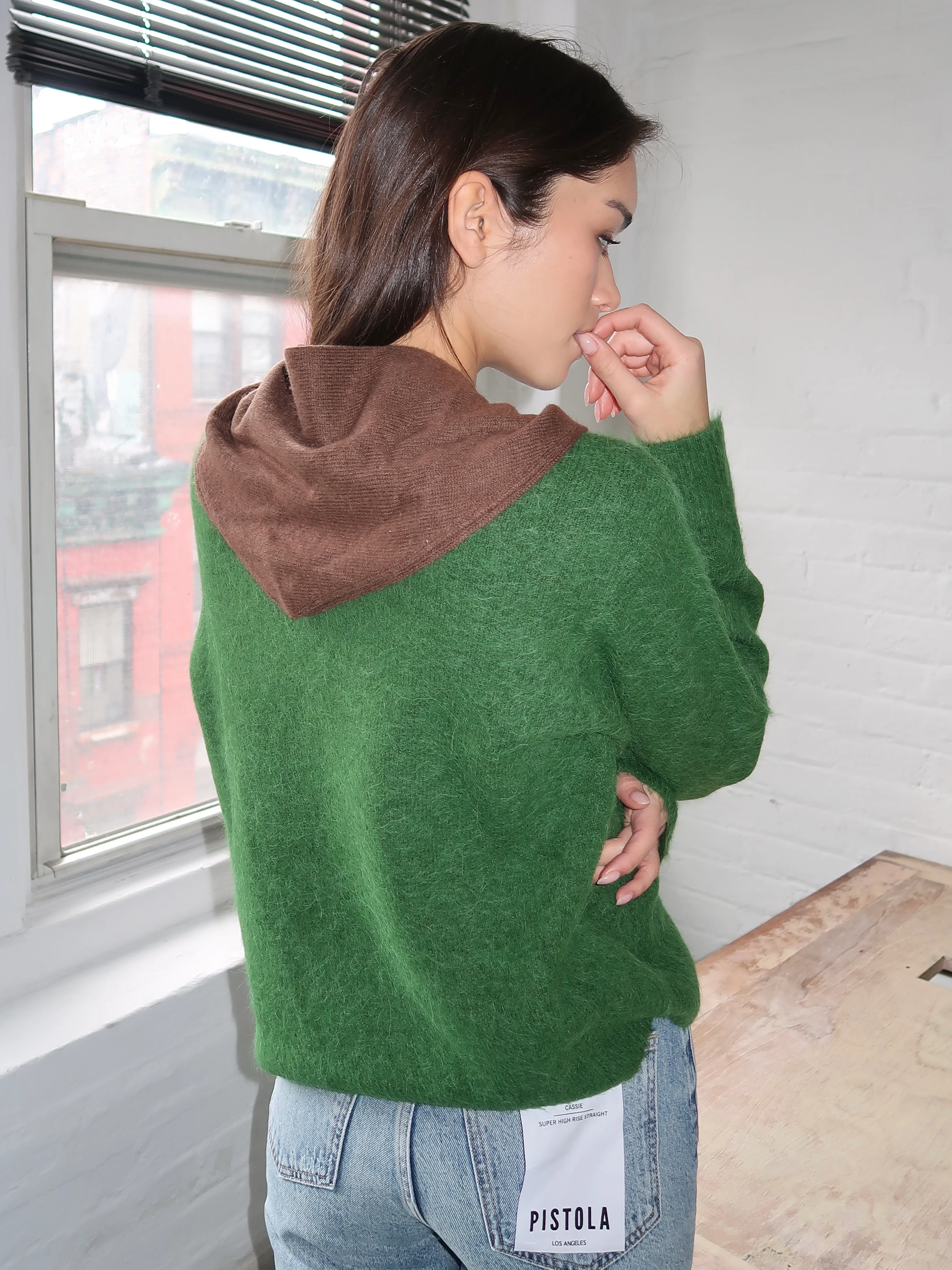 Cashmere Bandana in Mocha - Image 4