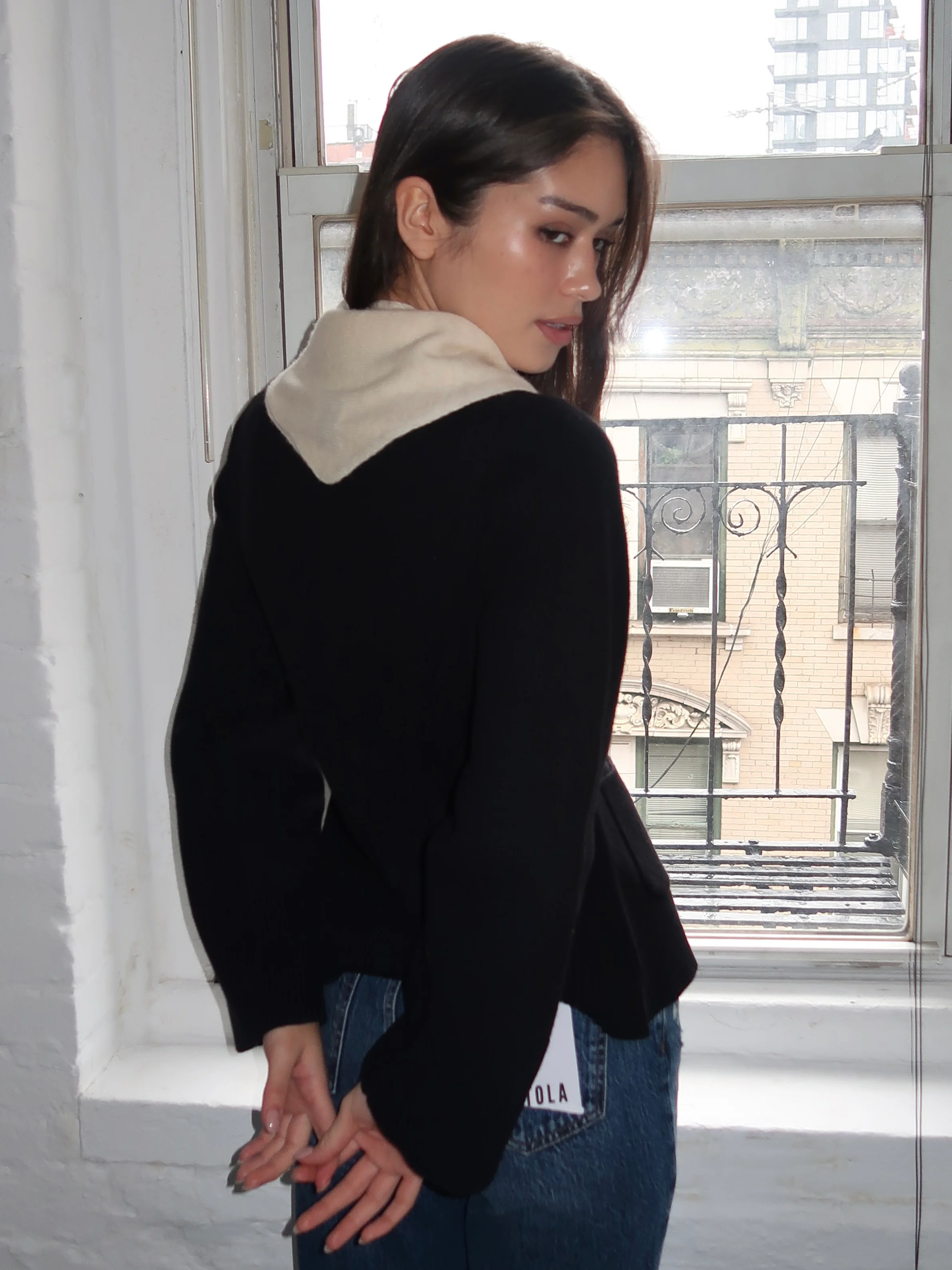 Cashmere Bandana in Oatmeal - Image 2