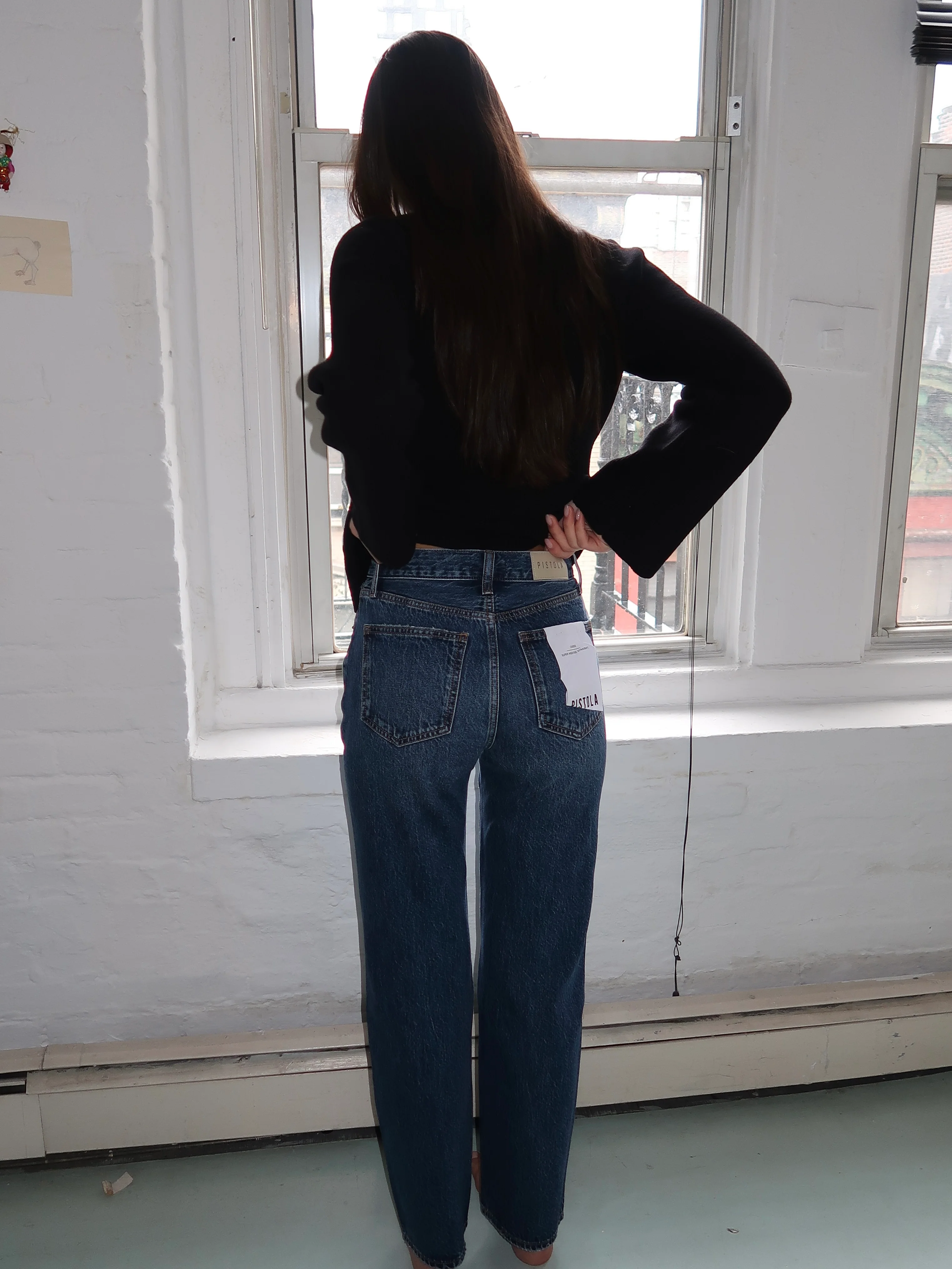 Cassie Super High Rise Straight in Cameo Vintage - Image 3