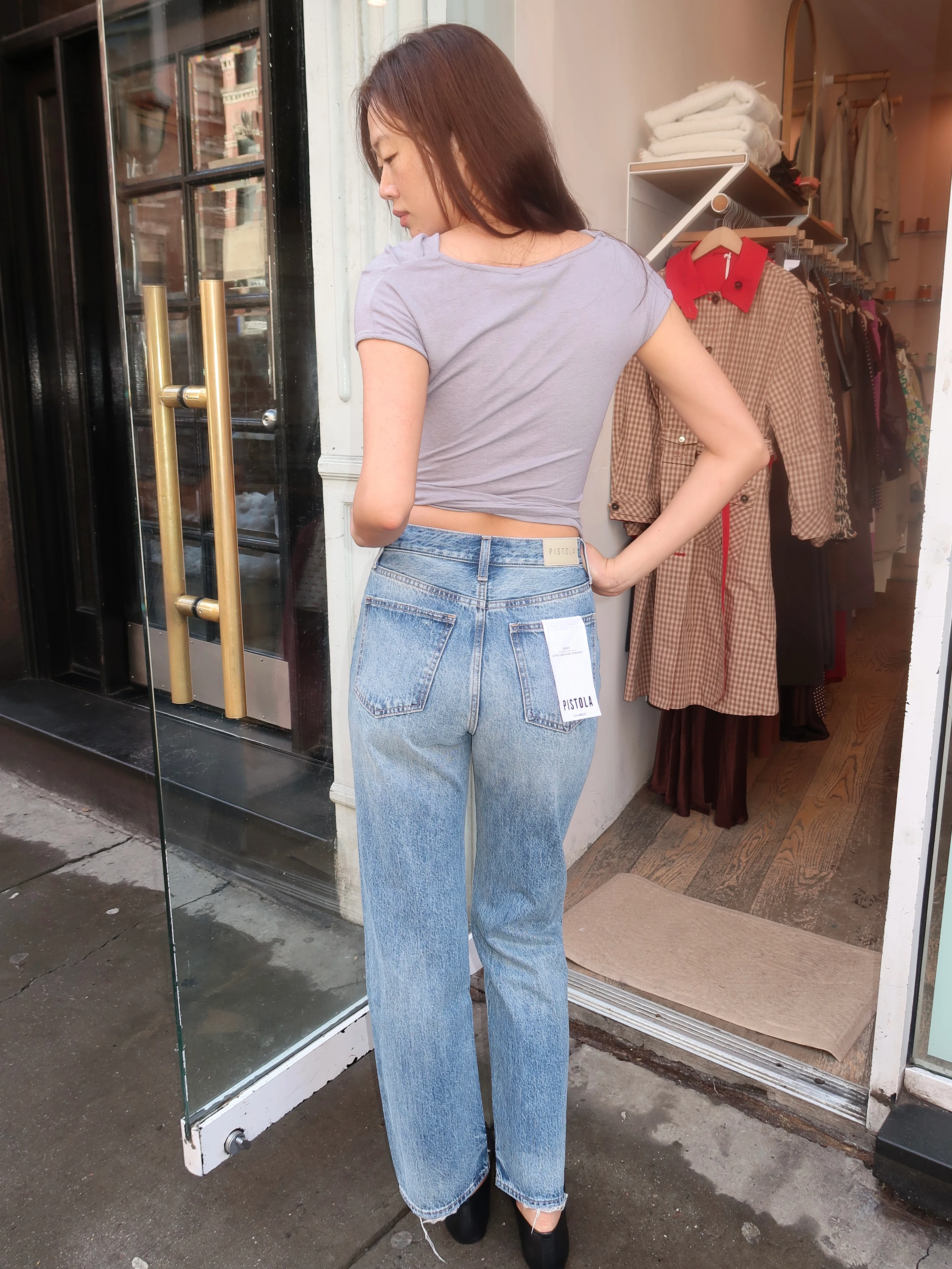 Cassie Super High Rise Straight in Serpentine Vintage - Image 3
