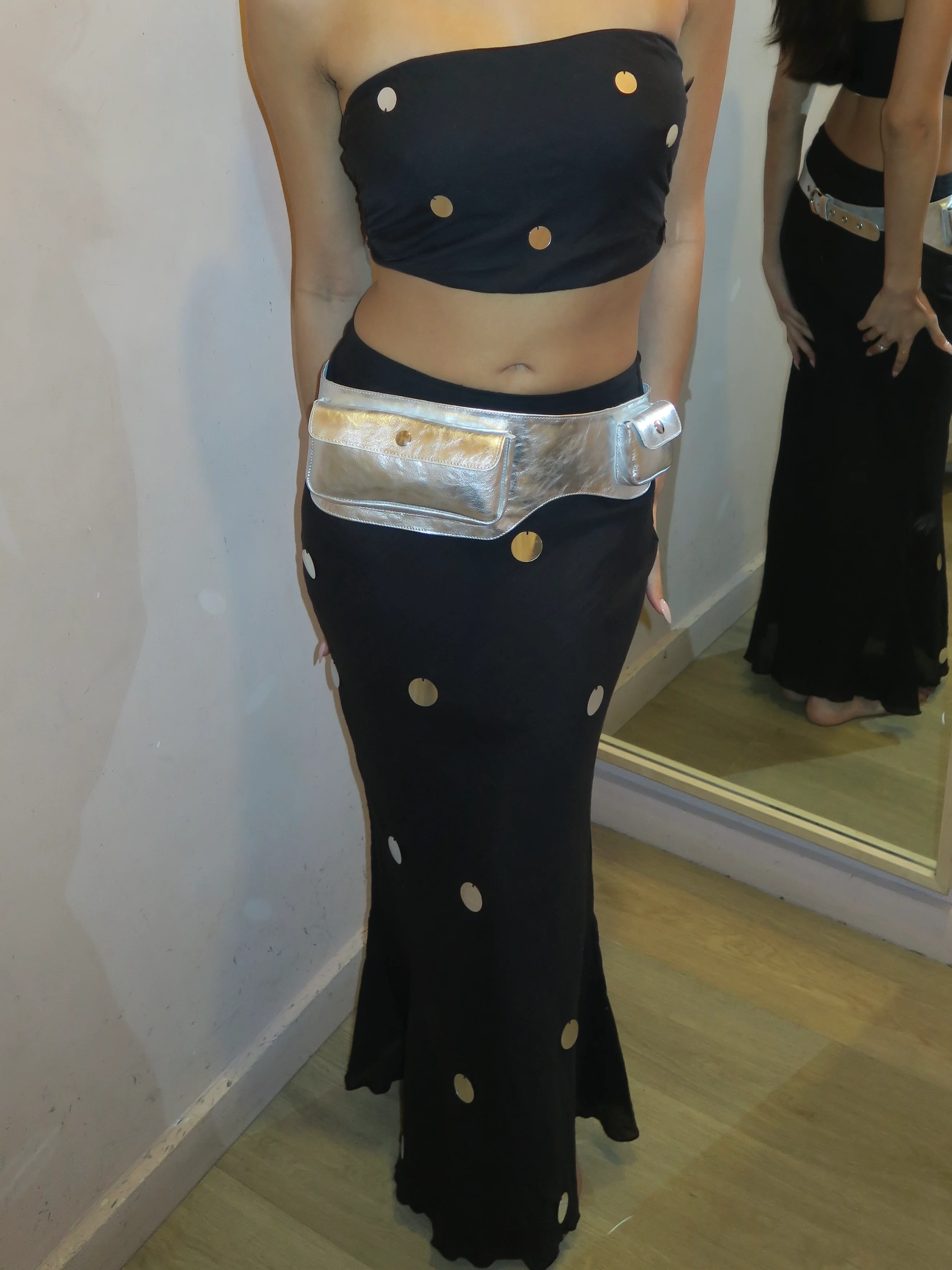Cathedral Maxi Skirt in Black Sequin - Image 2
