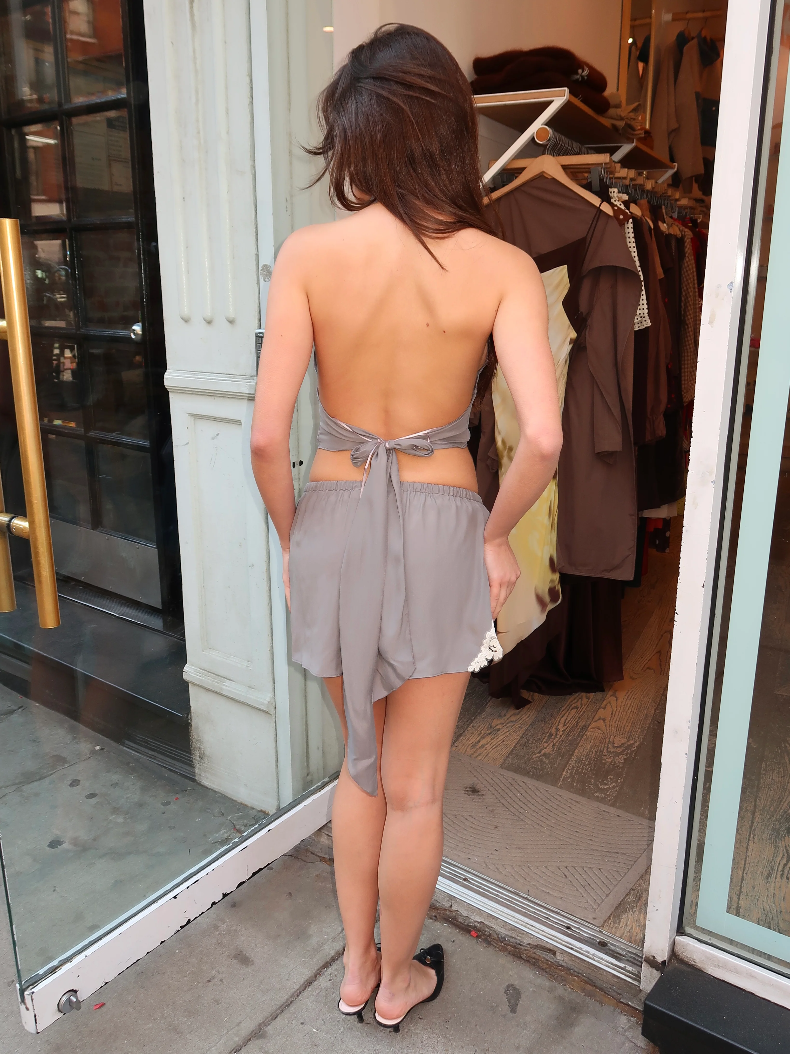 Chateau Short in Slate Grey/Ivory - Image 3
