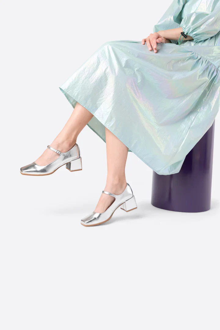 Christopher Mary Janes in Silver - Image 2