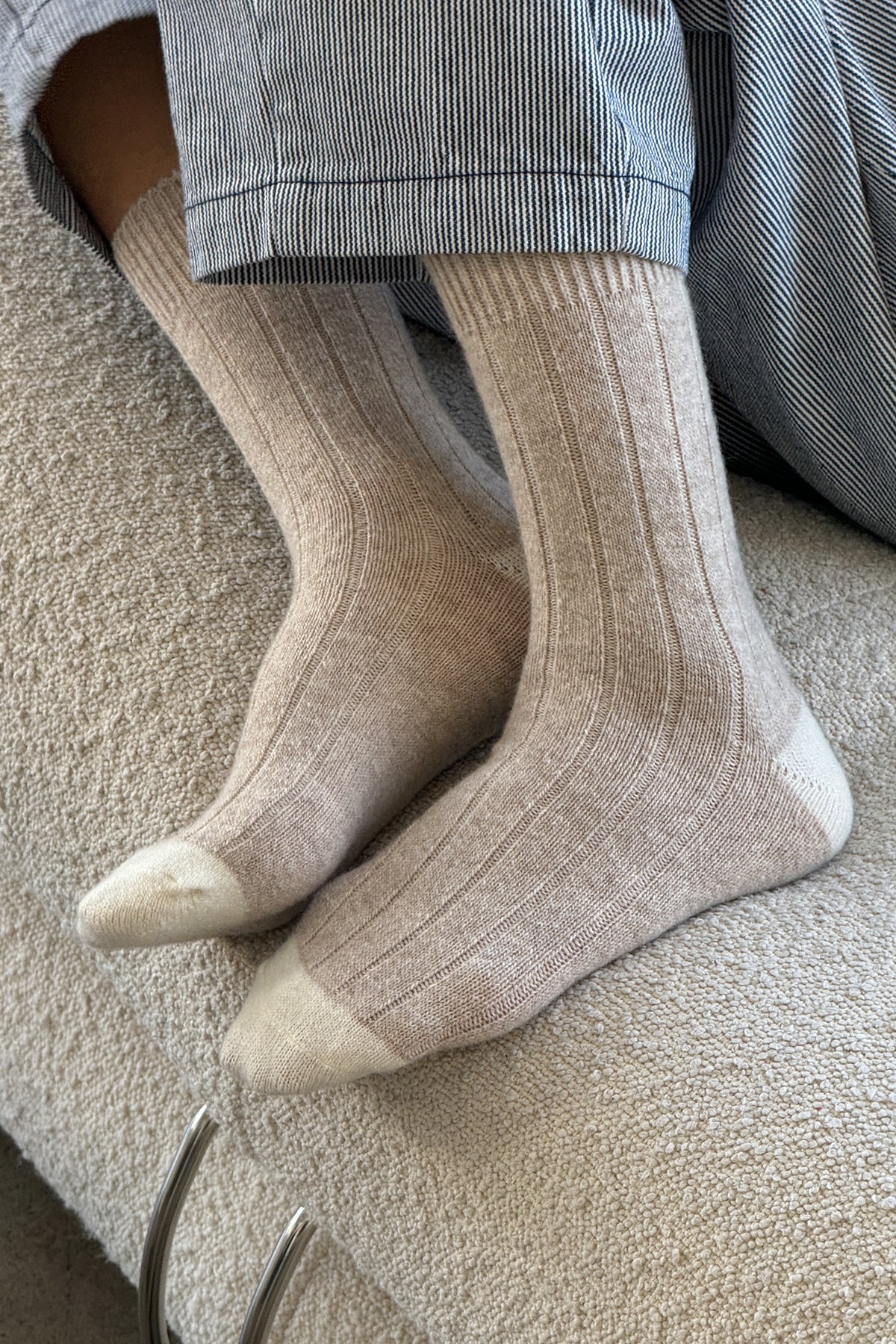 Classic Cashmere Socks in Fawn - Image 2
