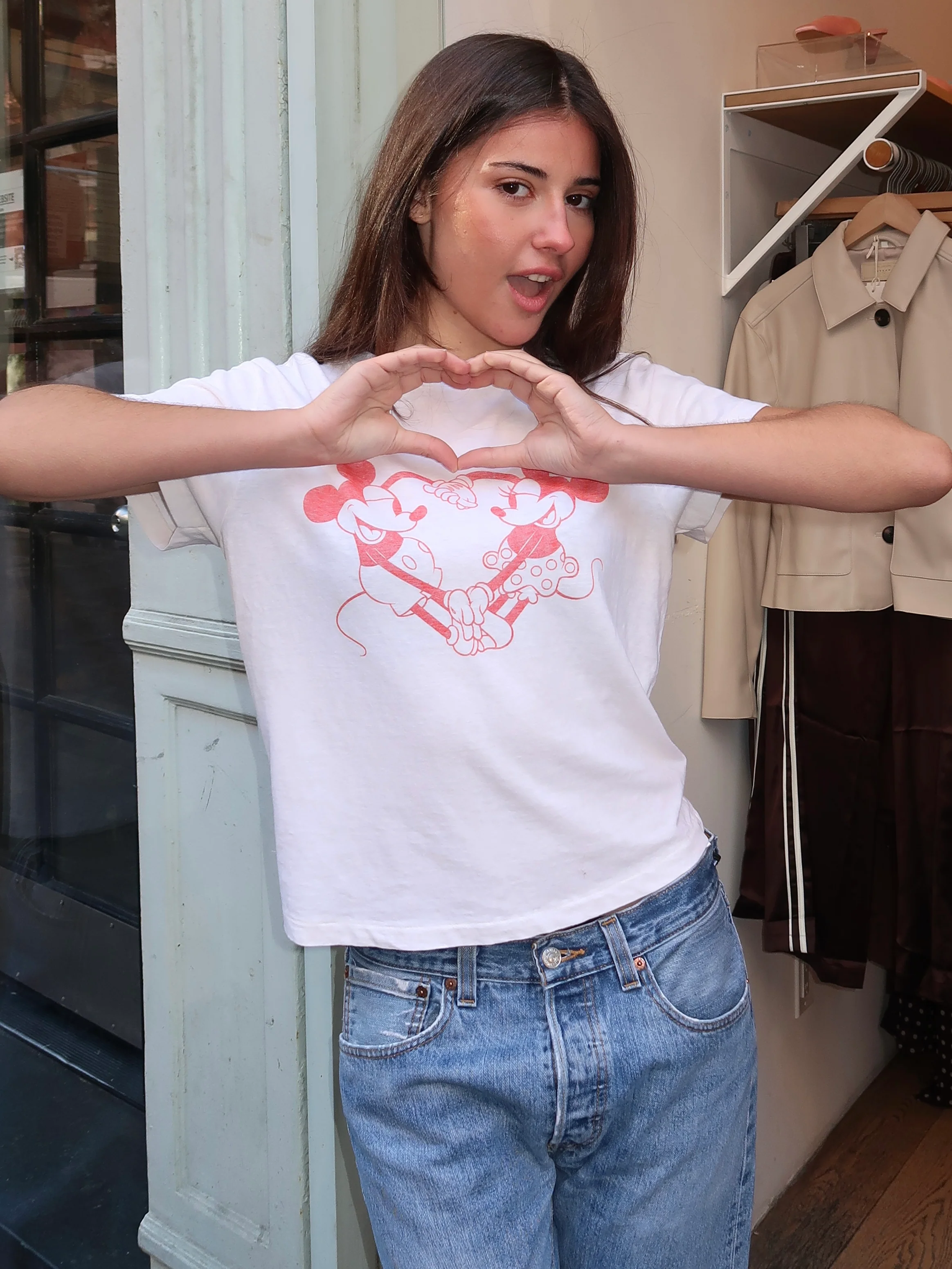 Classic Tee Disney Heart Hands in Vintage White - Image 2