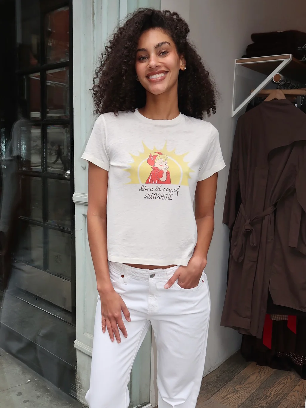 Classic Tee Ray of Sunshine in Vintage White