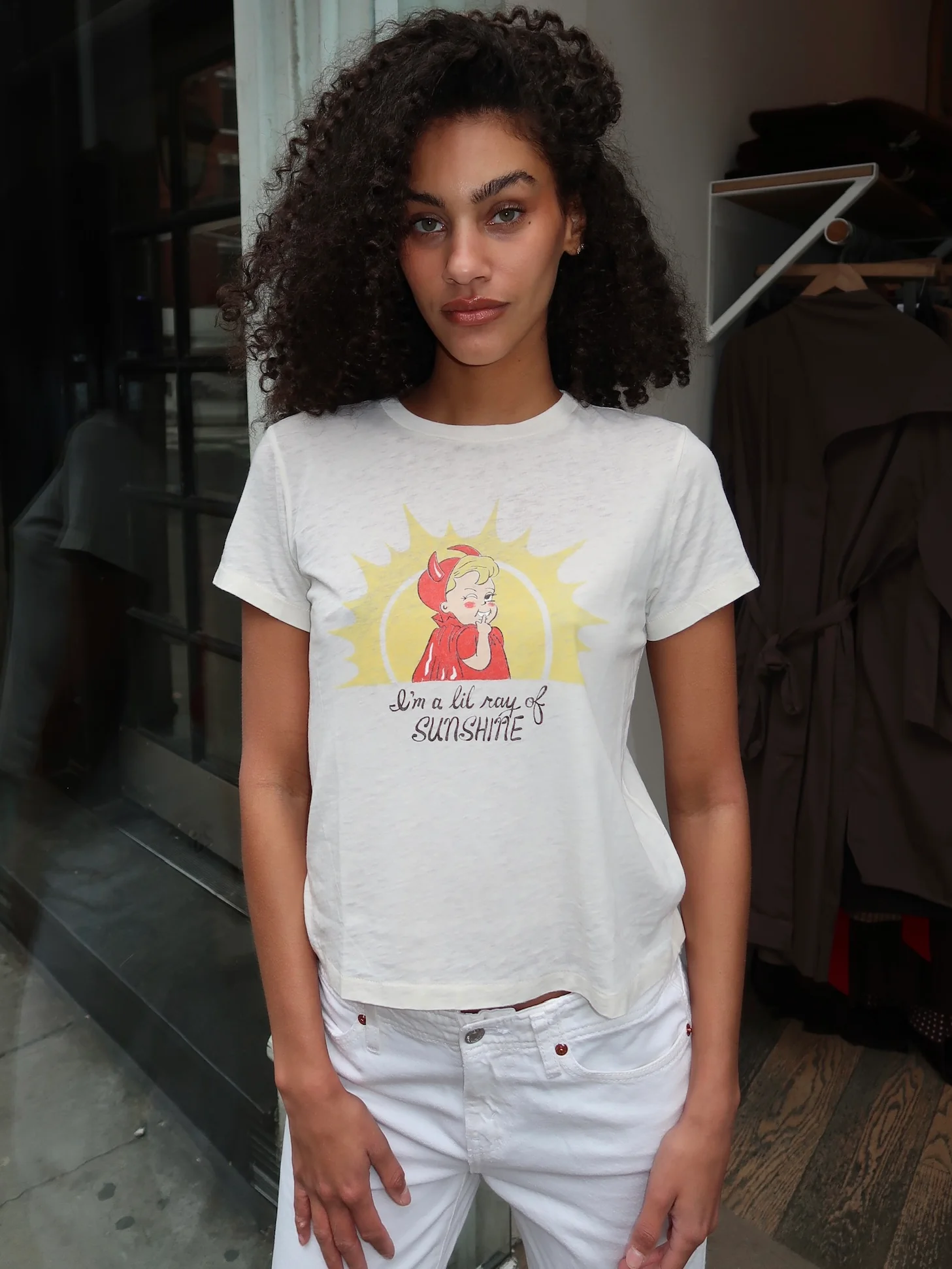 Classic Tee Ray of Sunshine in Vintage White - Image 2