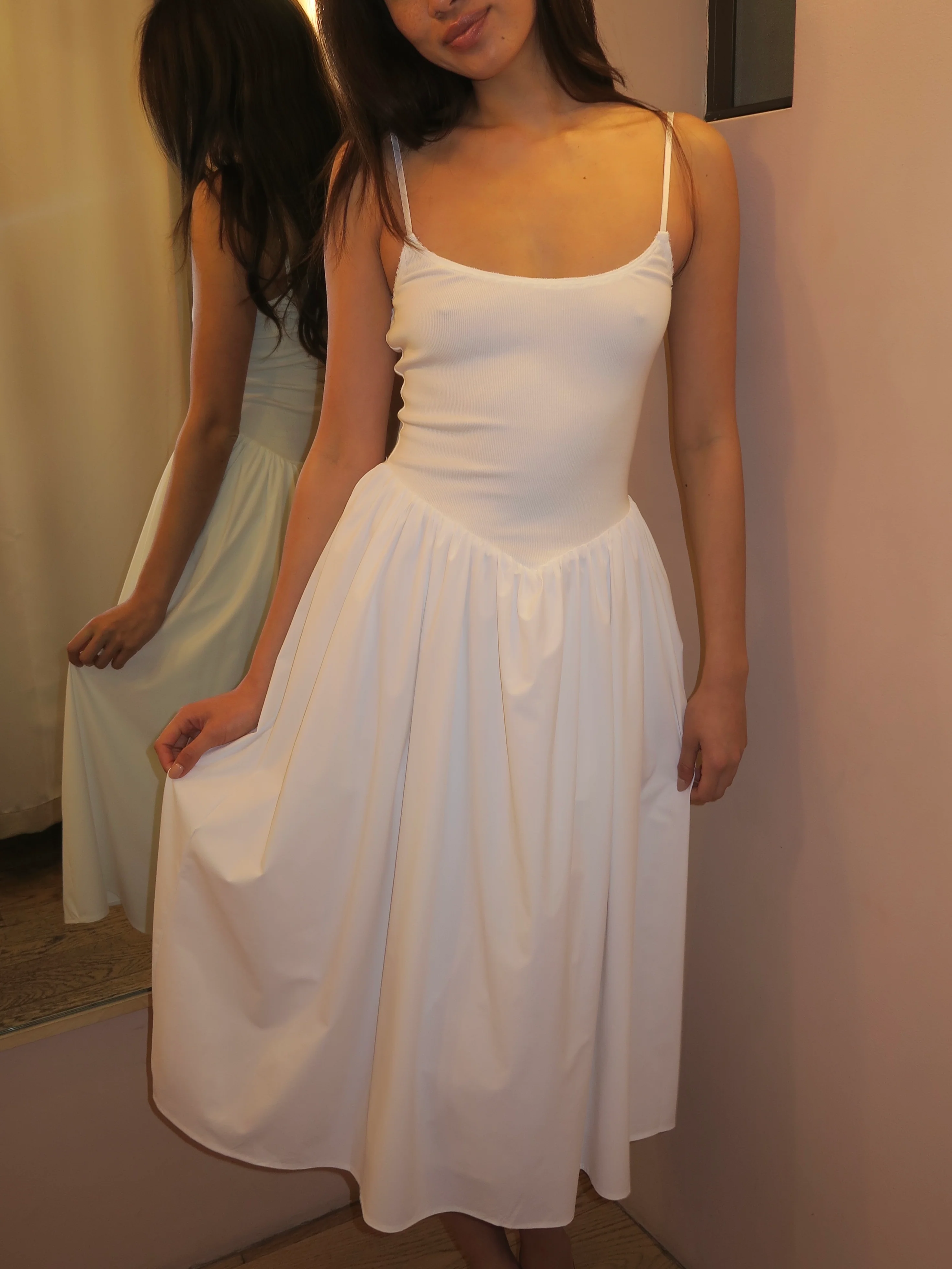 Claudette Midi Dress in White - Image 2