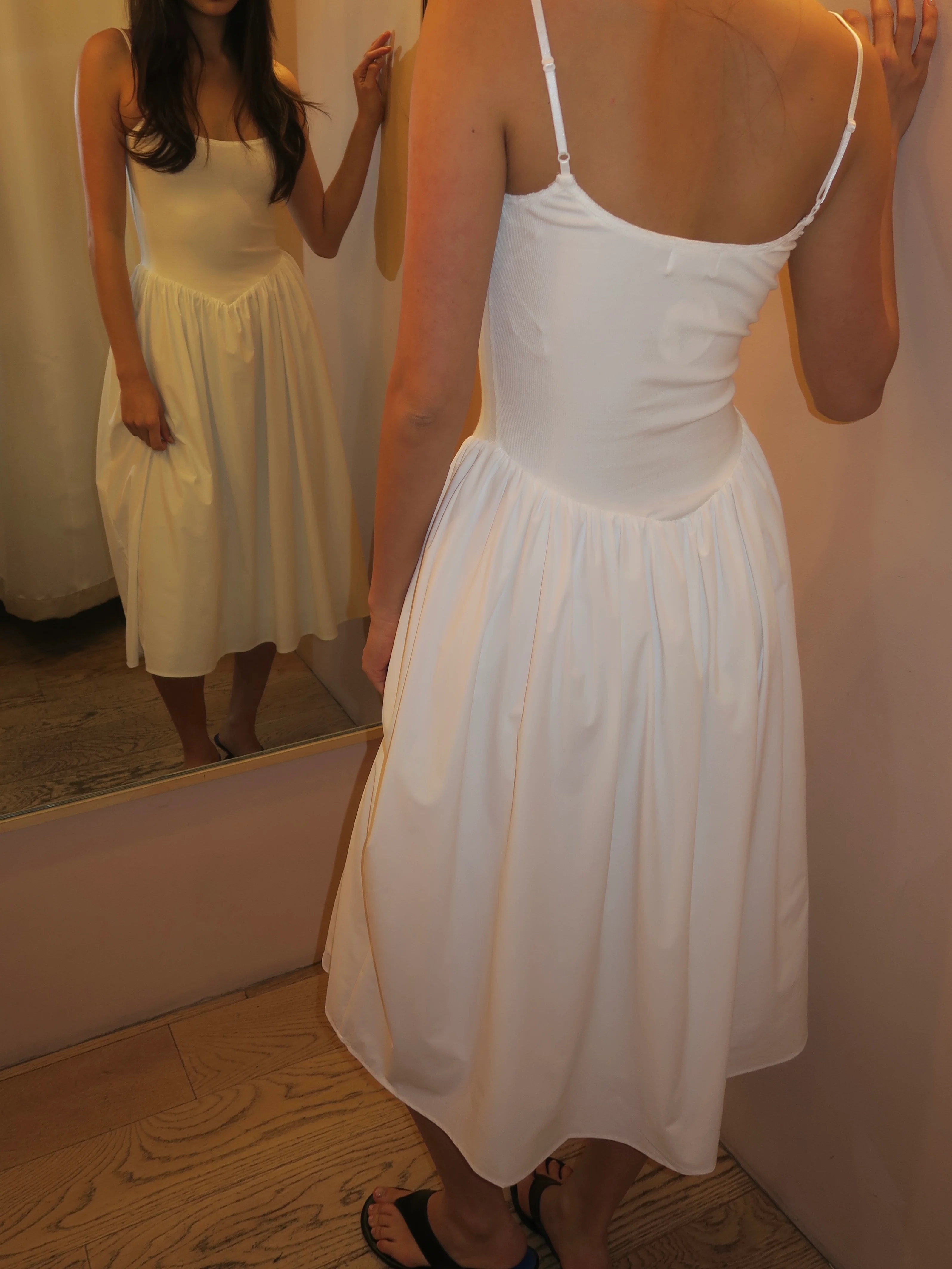 Claudette Midi Dress in White - Image 3