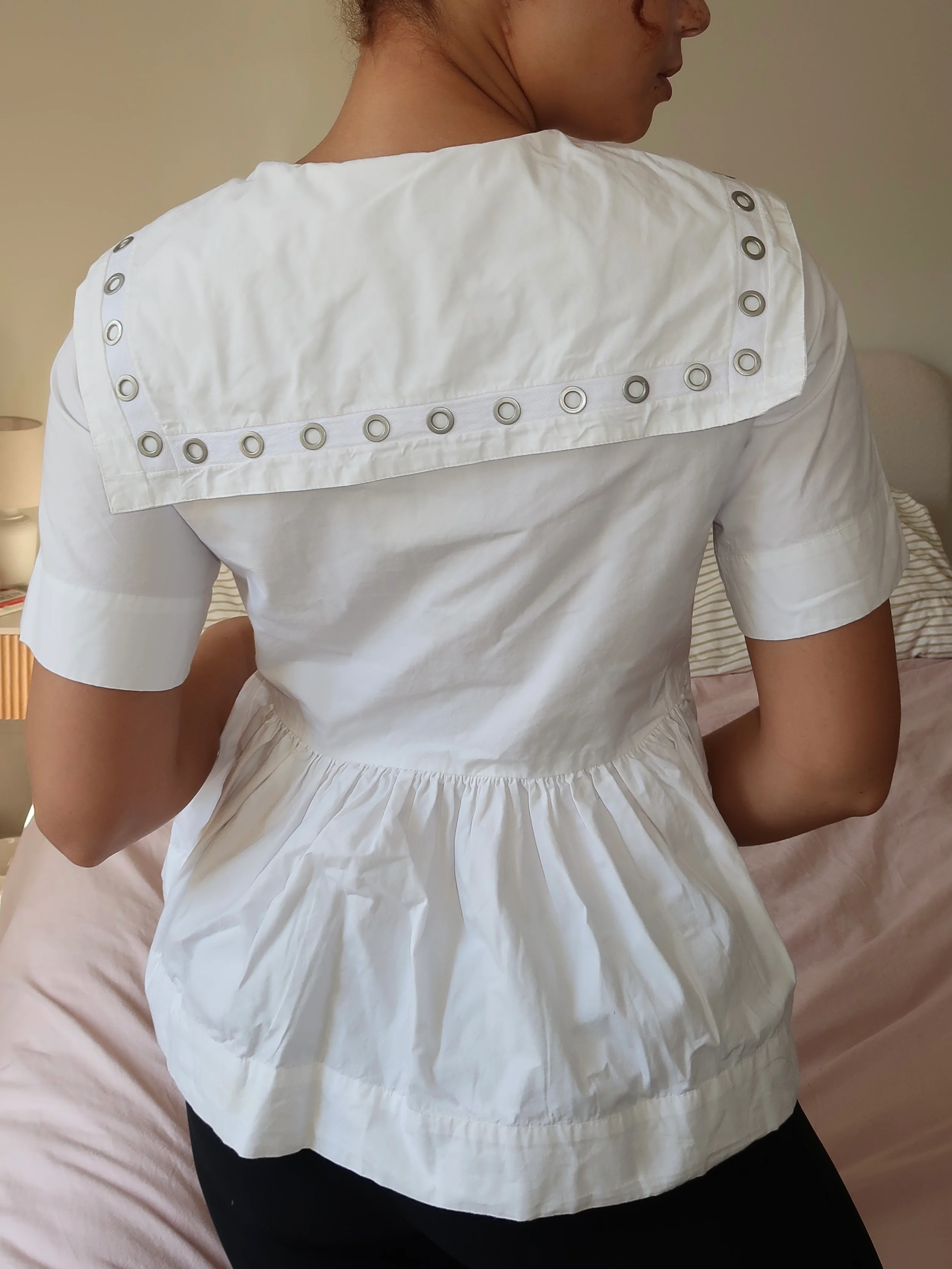 Cyrus Eyelet Blouse in White - Image 3