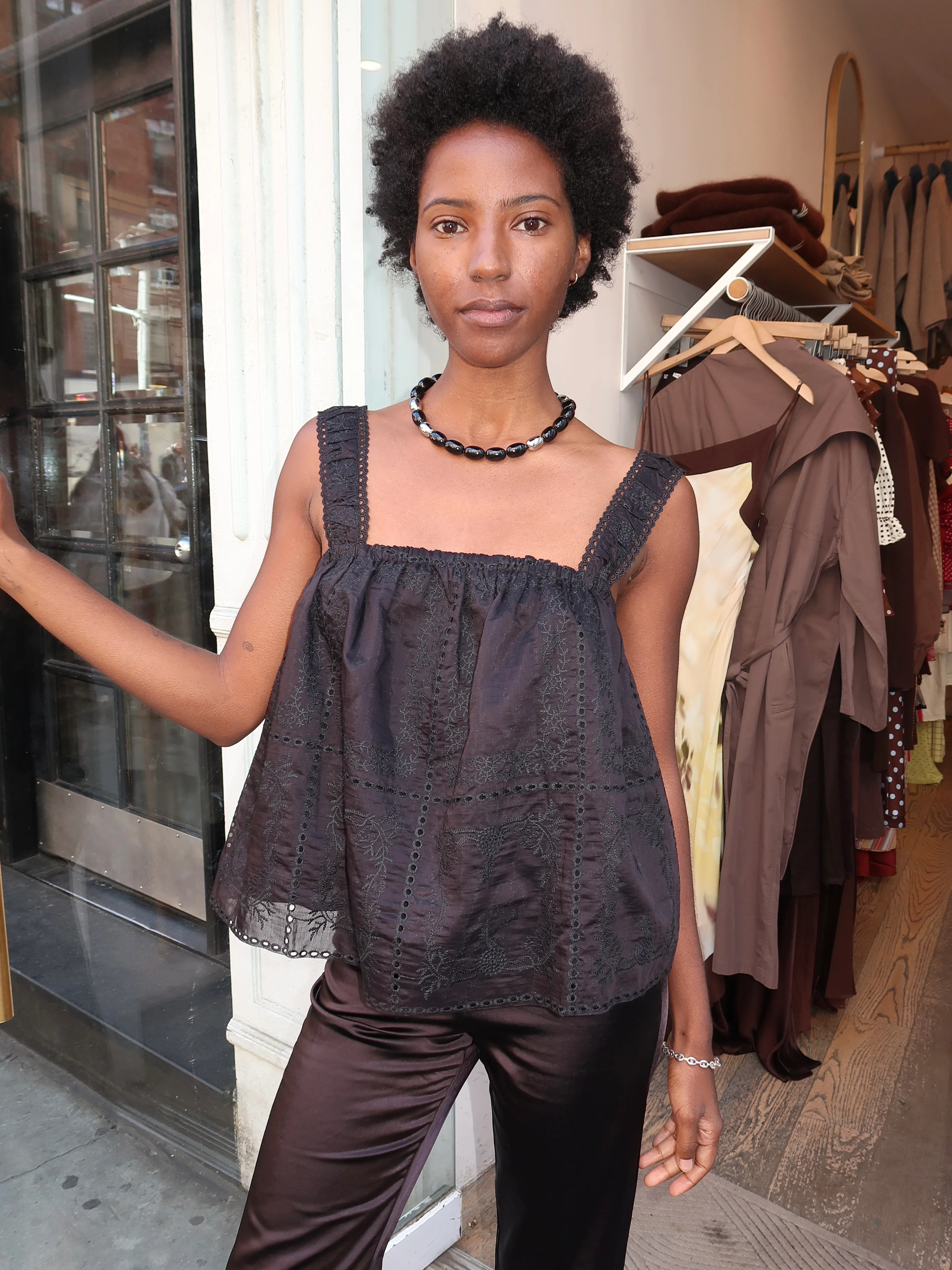 Dakota Top in Black Embroidery - Image 2