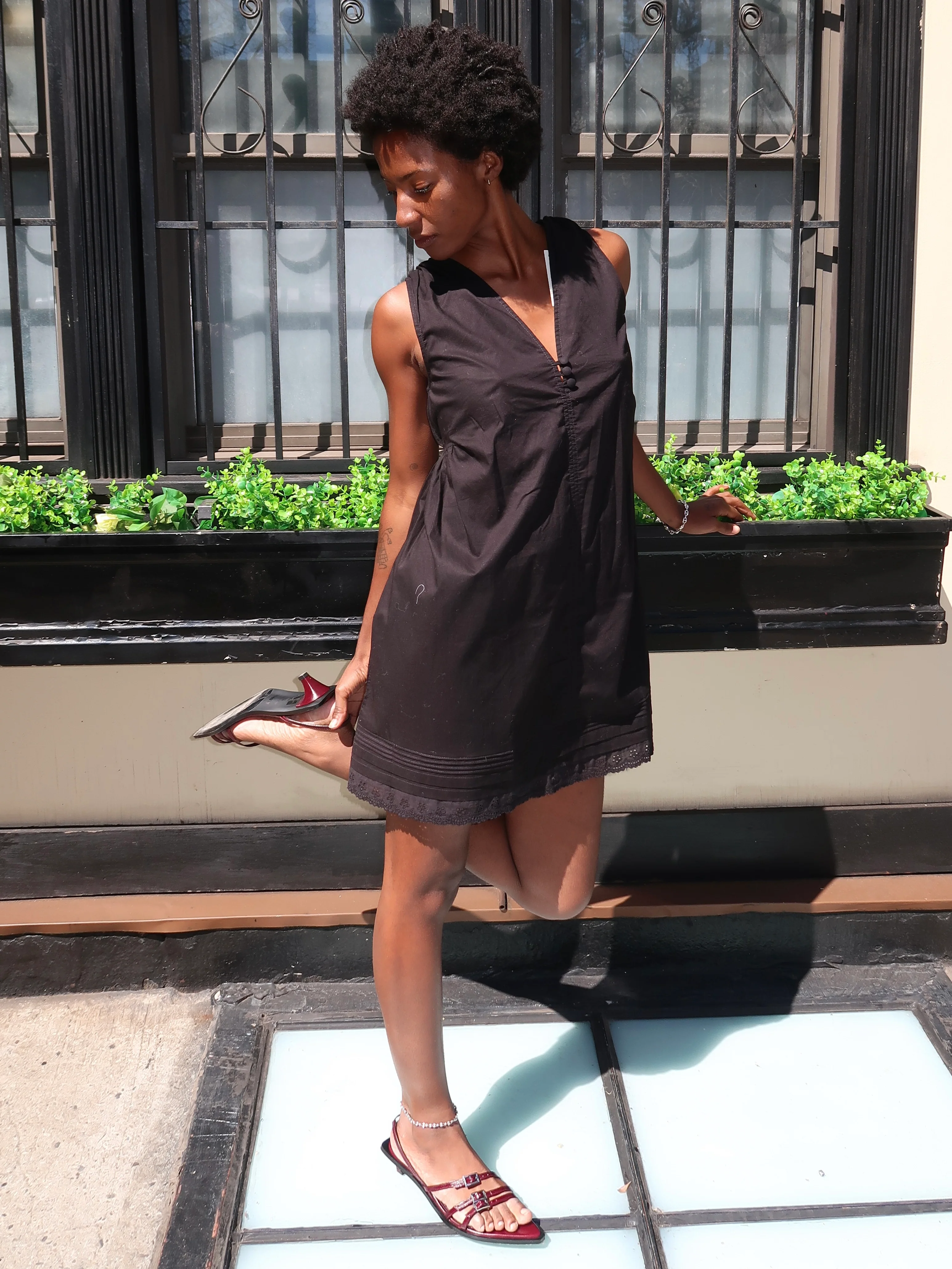 Dion Mini Dress in Fiore Lace Black - Image 4