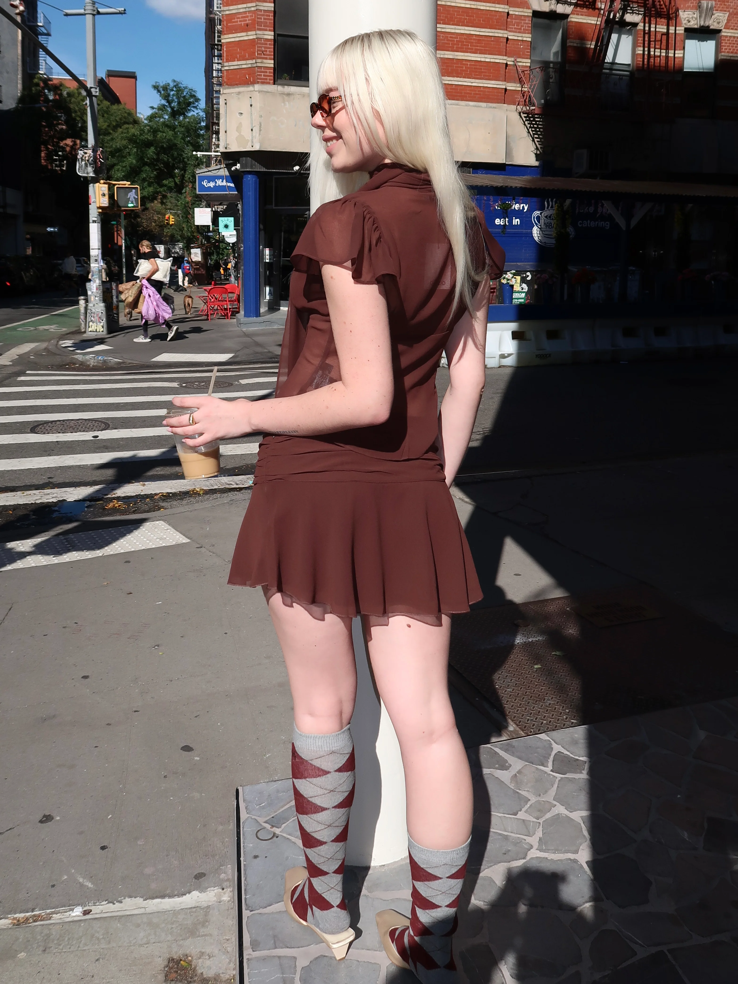 Eda Mini Skirt in Espresso - Image 3